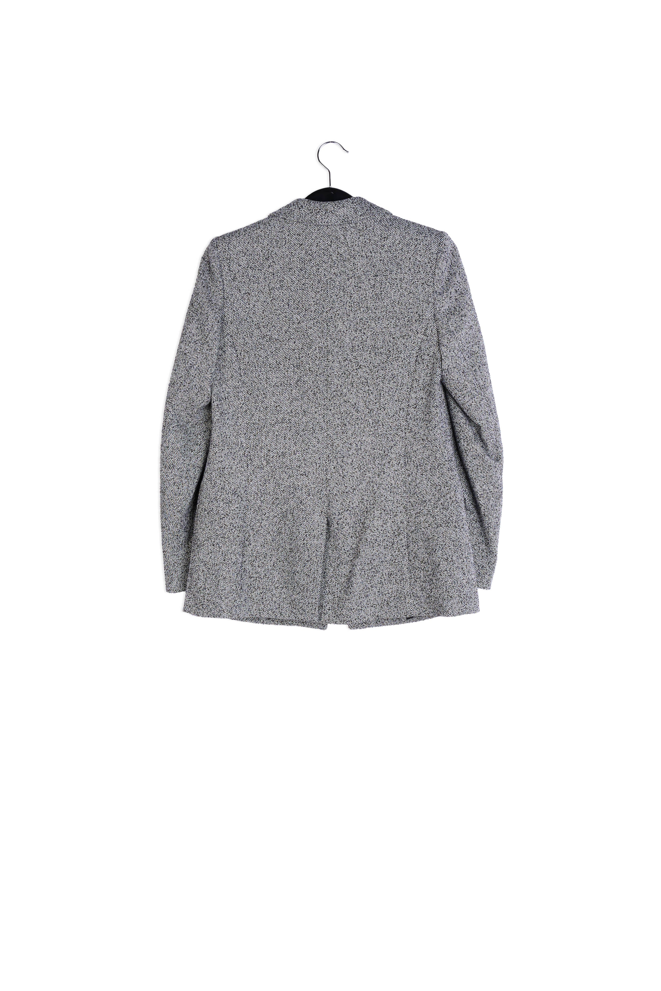 Veste tailleur gris mêlé à coupe droite RE—SSENTIEL | Essentiel second hand