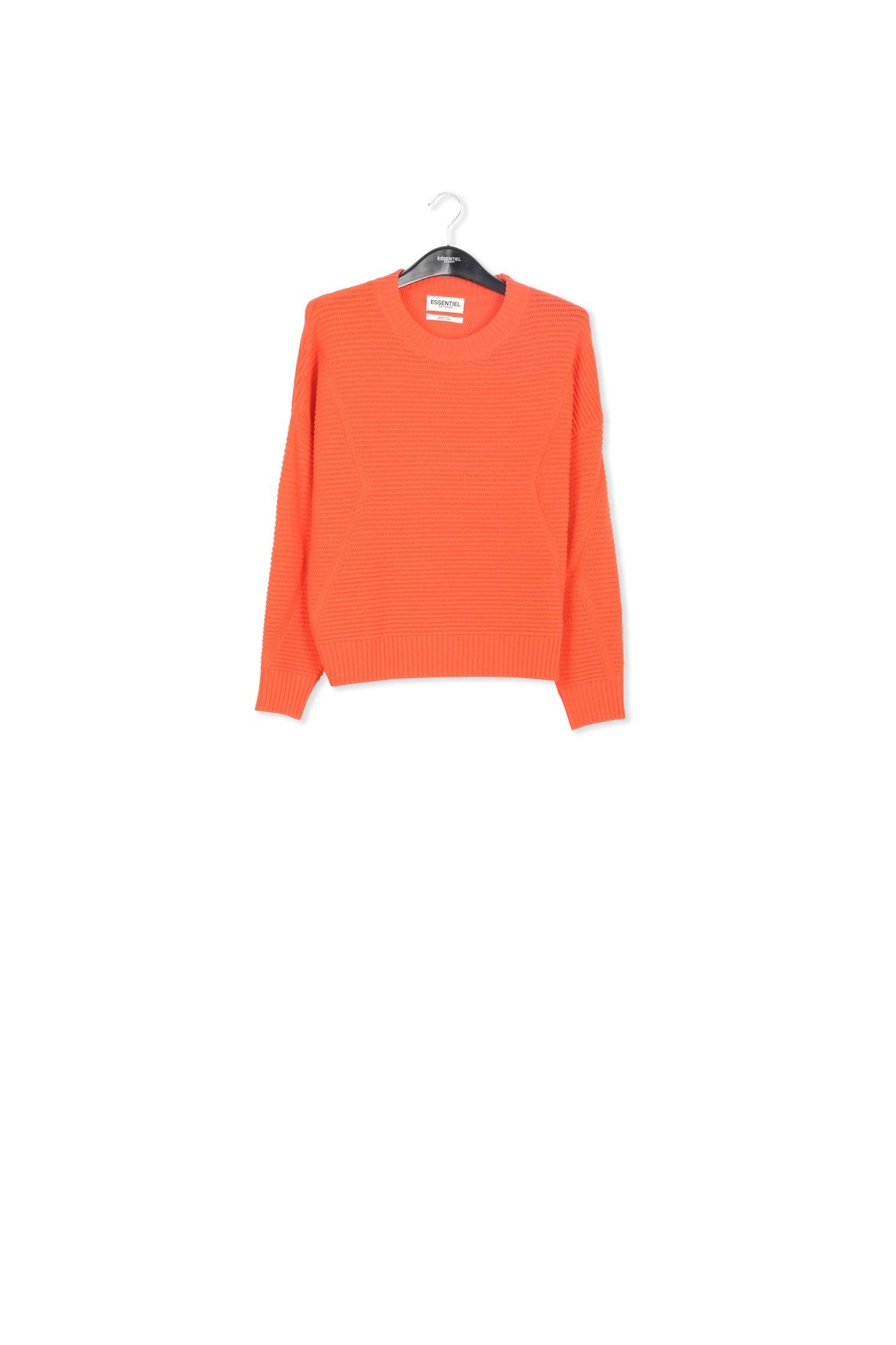 Orange rib-knitted sweater RE—SSENTIEL | Essentiel second hand