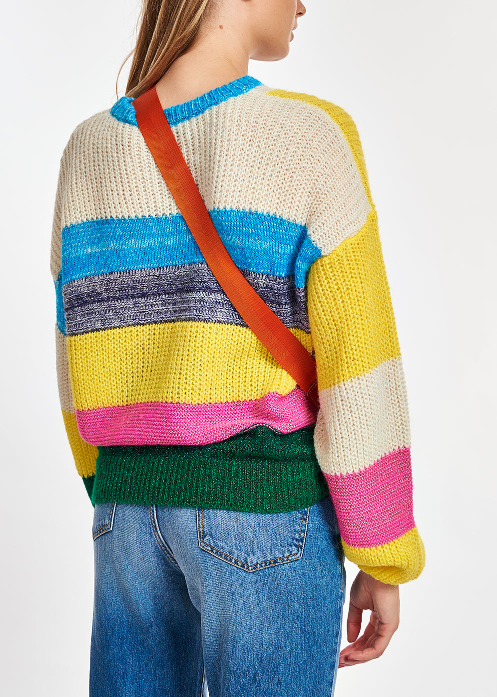Colorful patchwork knit sweater RE—SSENTIEL | Essentiel second hand