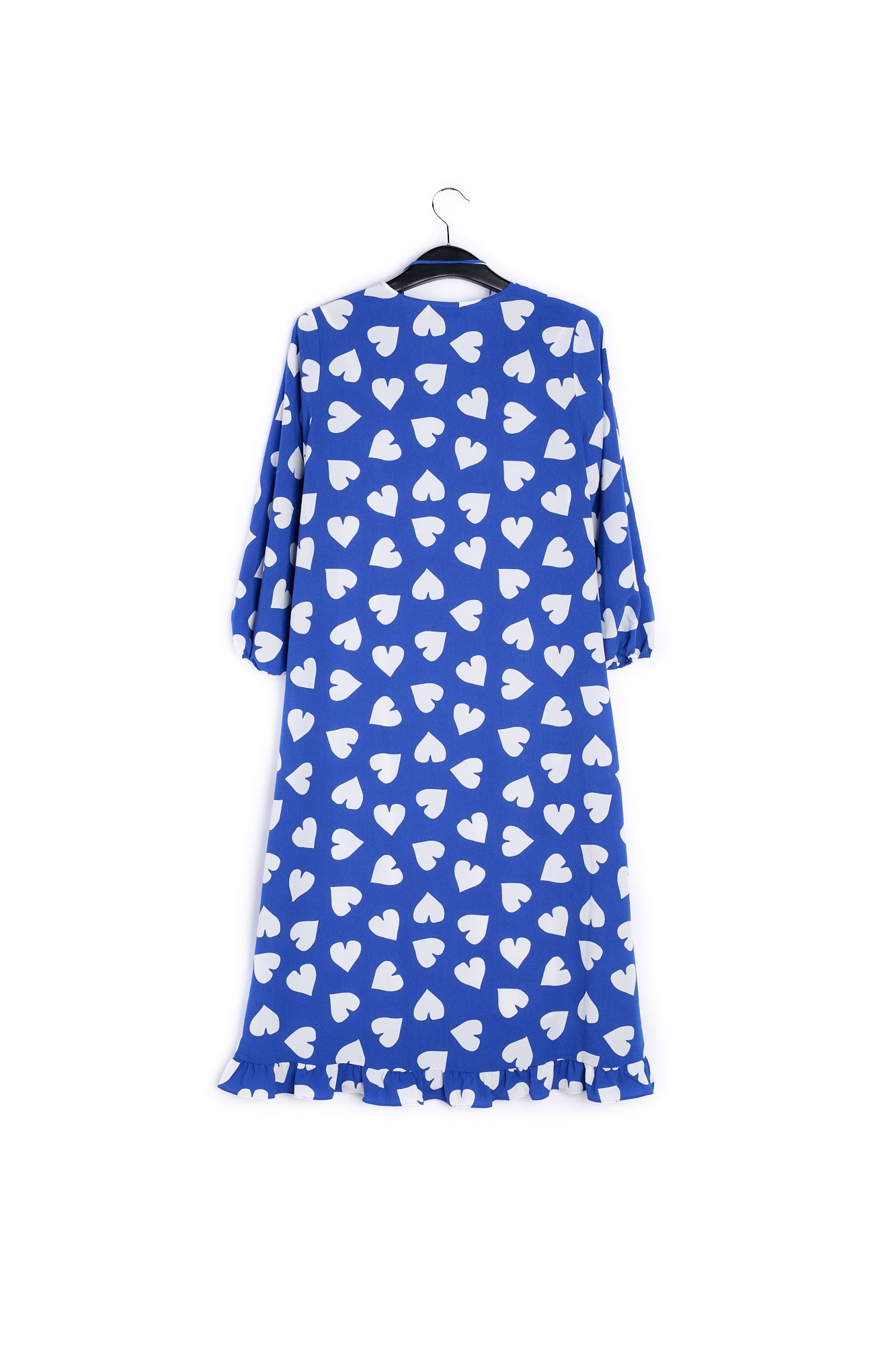 Blue and white heart print a-line dress RE—SSENTIEL | Essentiel second hand