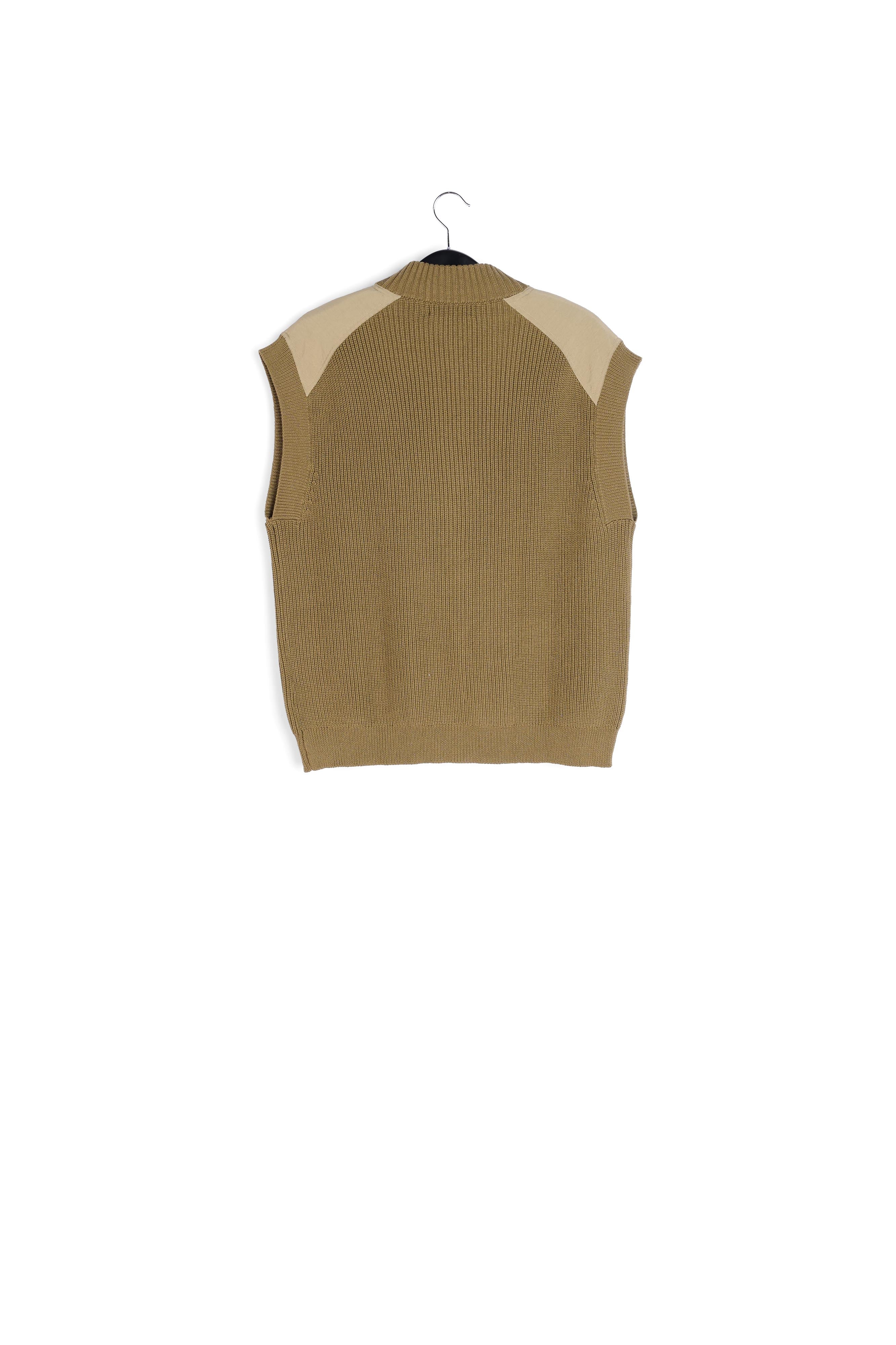 Cardigan kaki utilitaire sans manches RE—SSENTIEL | Essentiel second hand