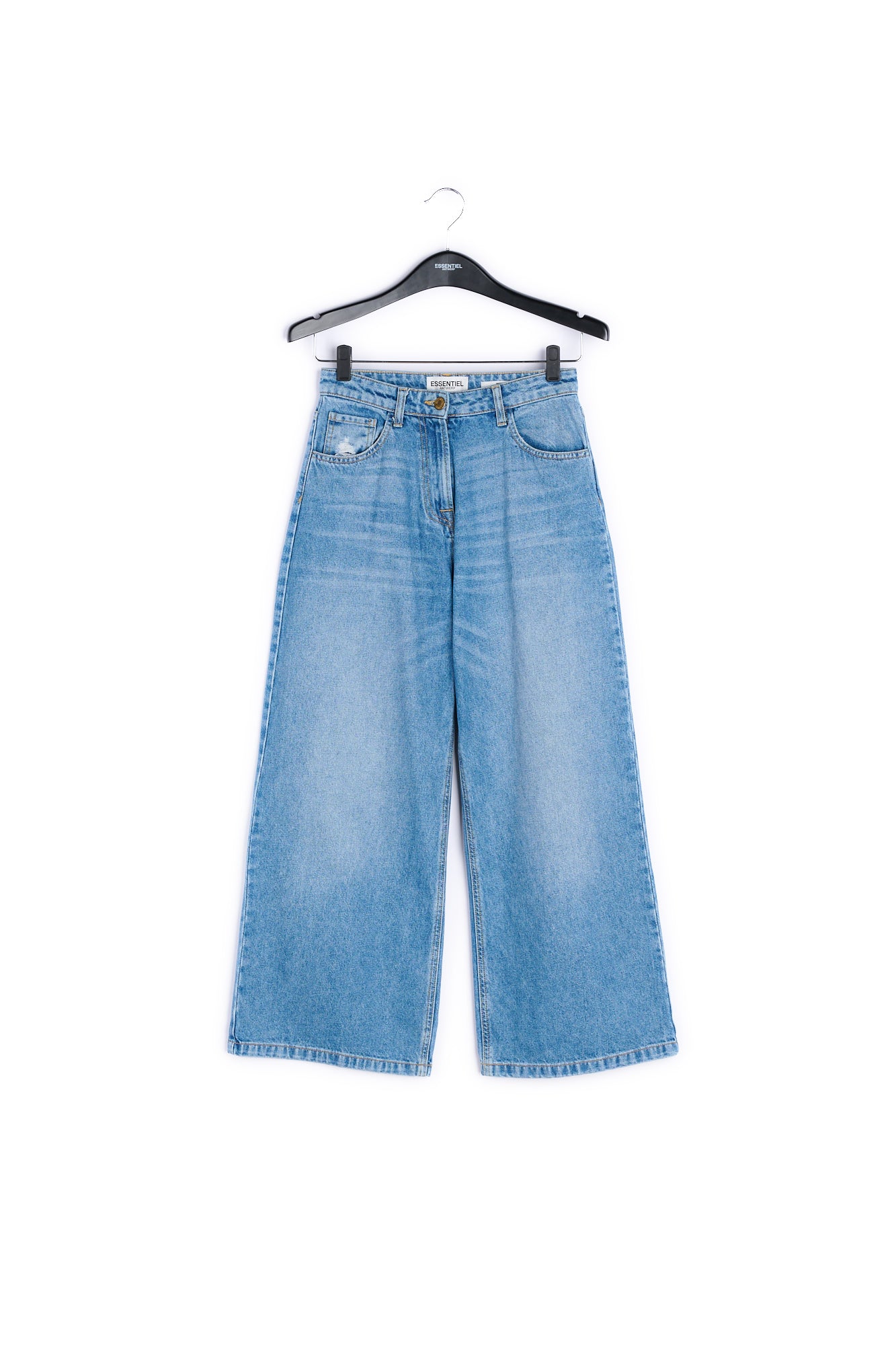 Light blue 7/8th wide-leg jeans RE—SSENTIEL | Essentiel second hand