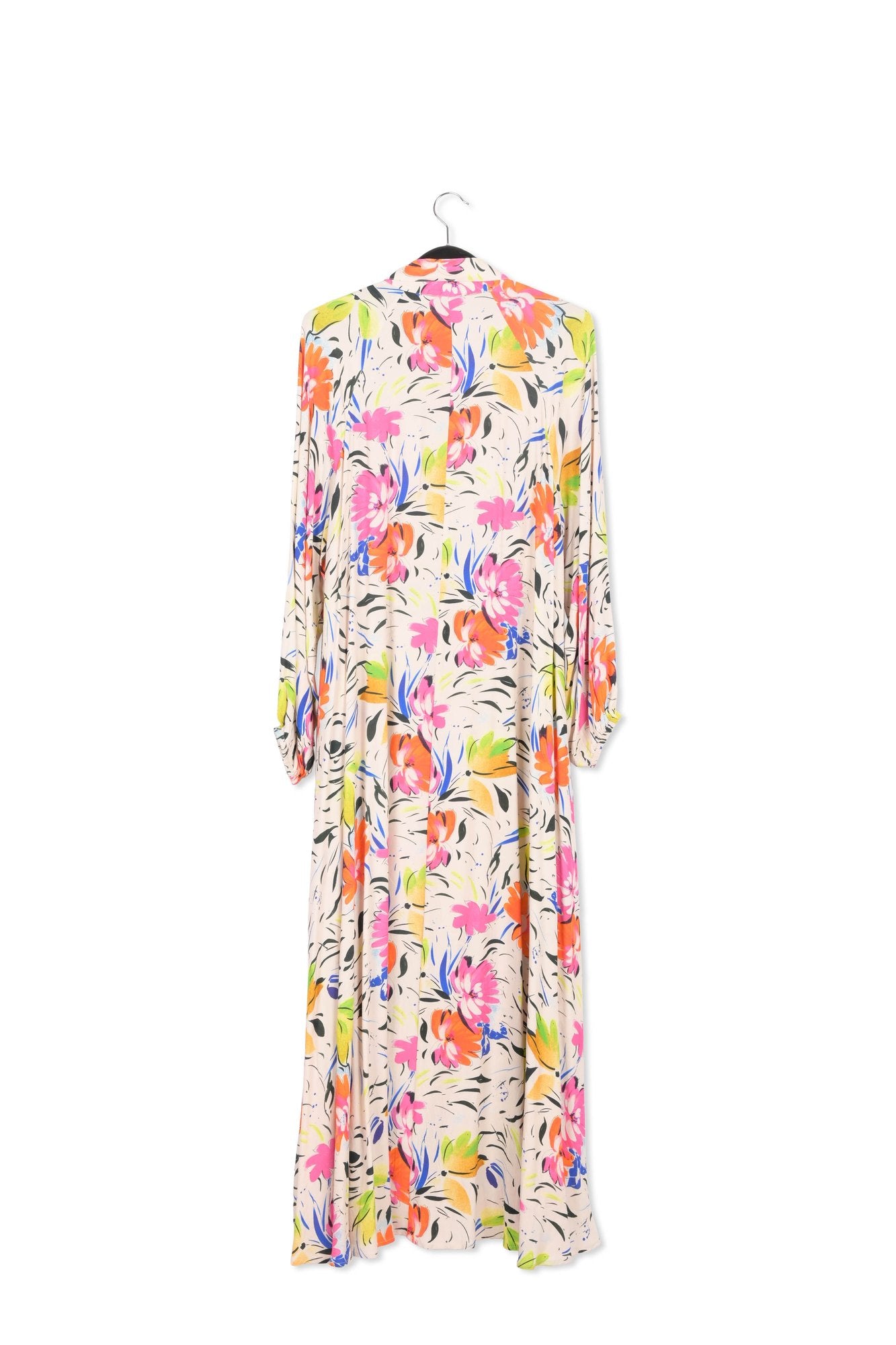 Off-white floral print maxi dress RE—SSENTIEL | Essentiel second hand