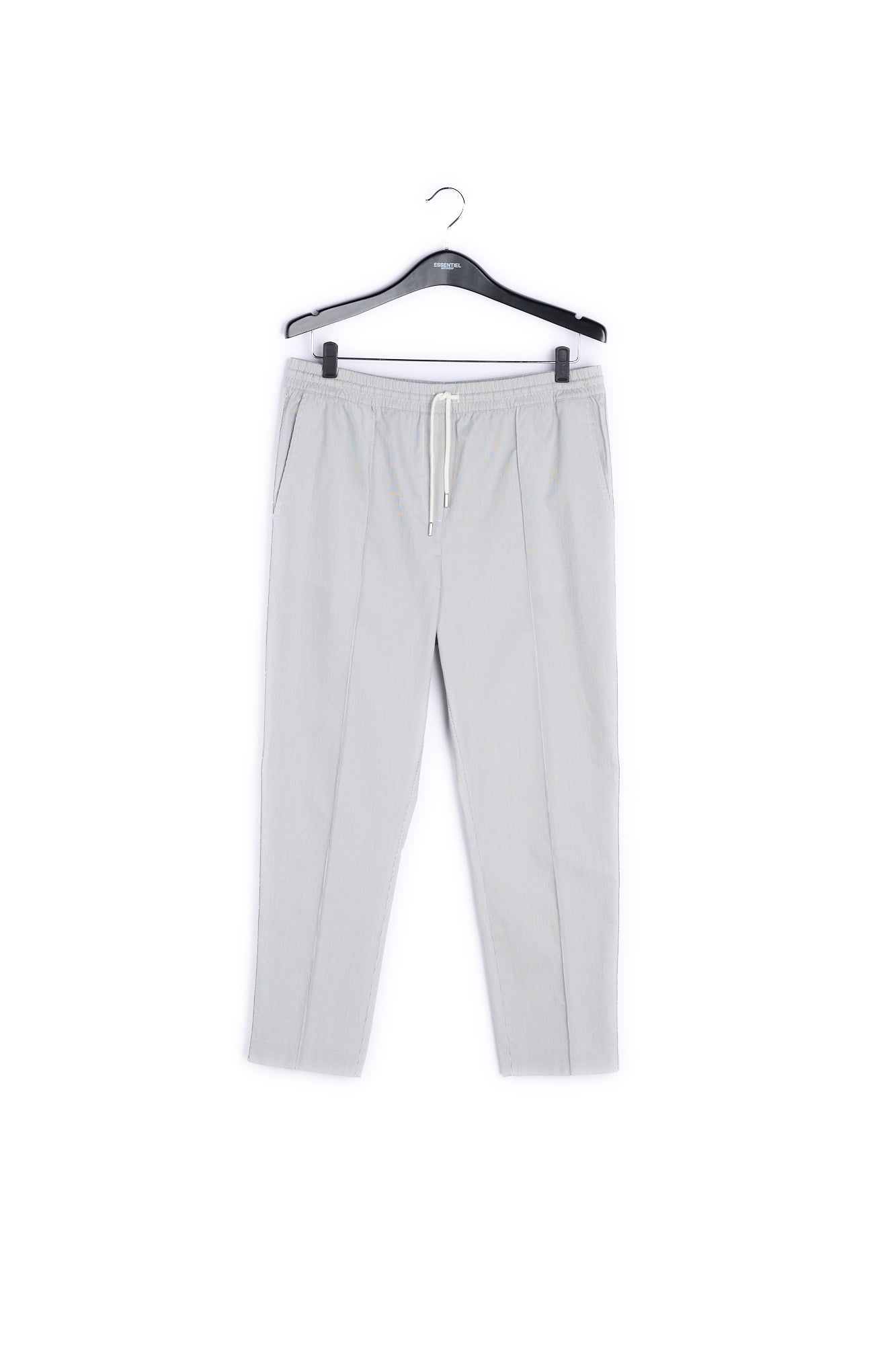 Grey and off-white checked cotton-blend pants RE—SSENTIEL | Essentiel second hand