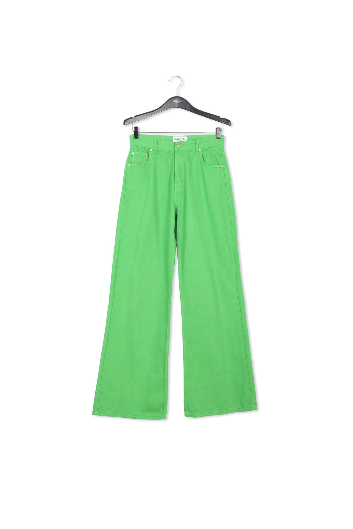 Green denim straight-leg jeans RE—SSENTIEL | Essentiel second hand