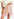 Mini-jupe en jacquard fleuri beige, rose et blanc Faume - seconde main