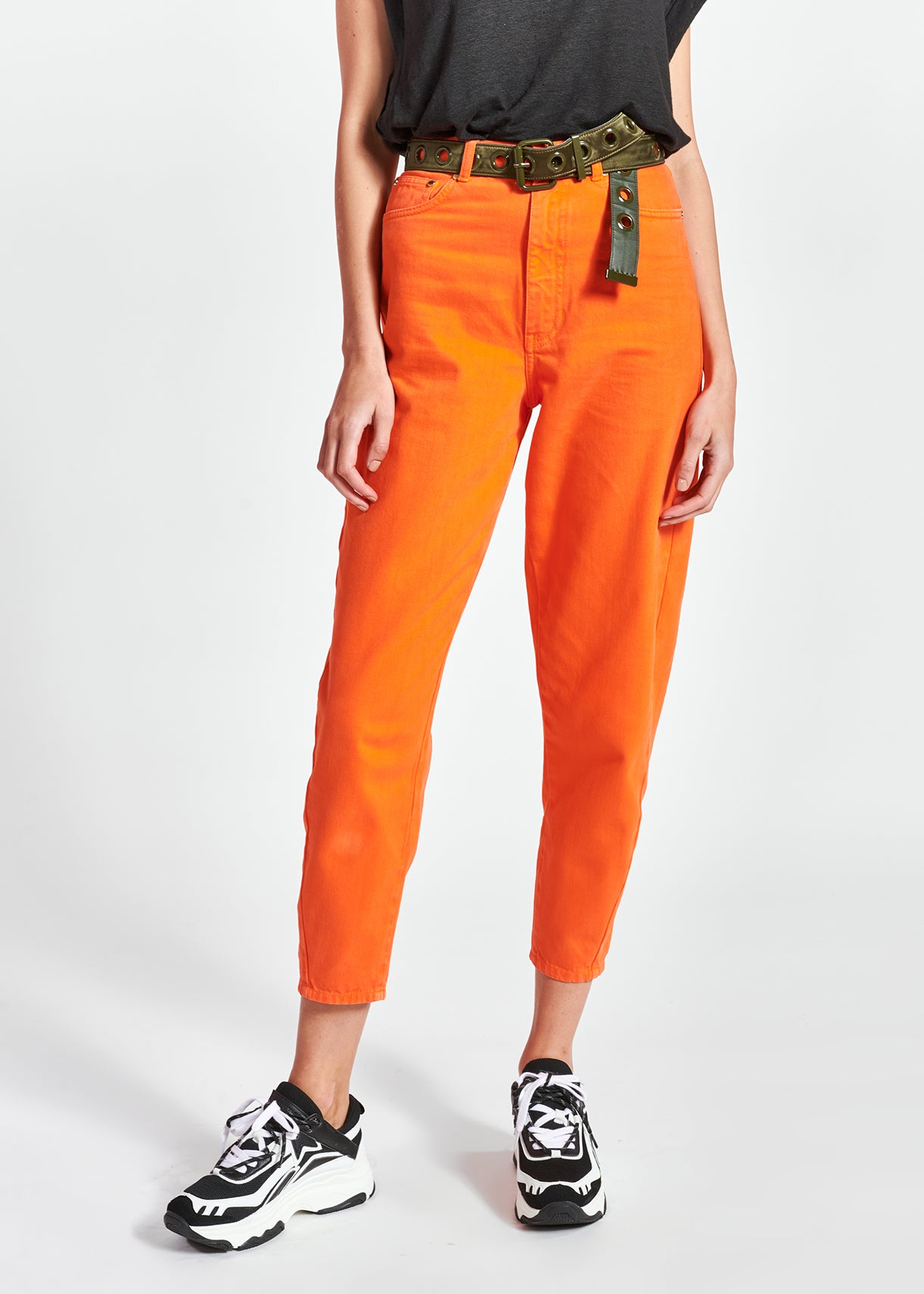 Orange high-waisted loose-fit jeans RE—SSENTIEL | Essentiel second hand