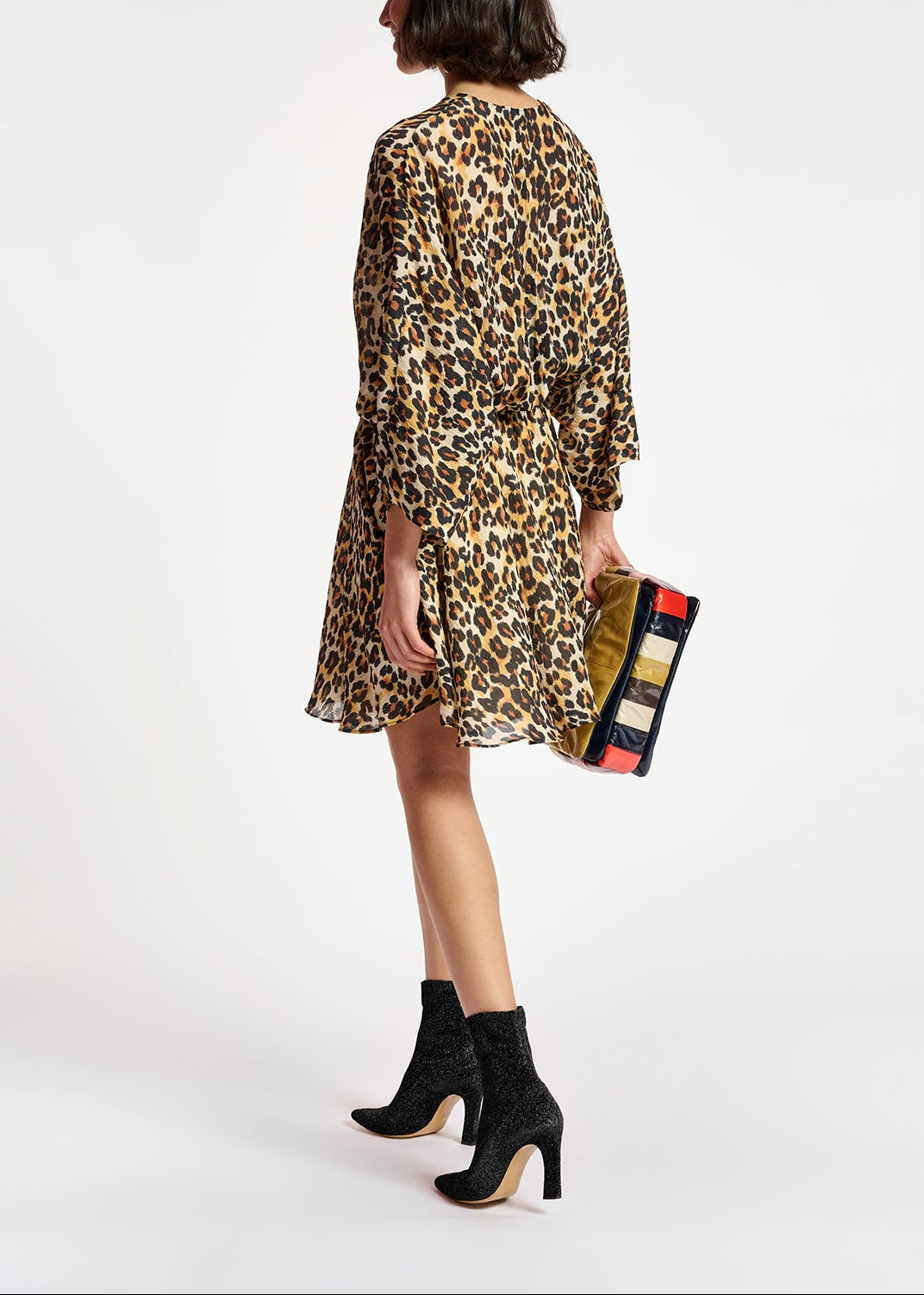 Mini-robe portefeuille à  imprimé léopard RE—SSENTIEL | Essentiel second hand