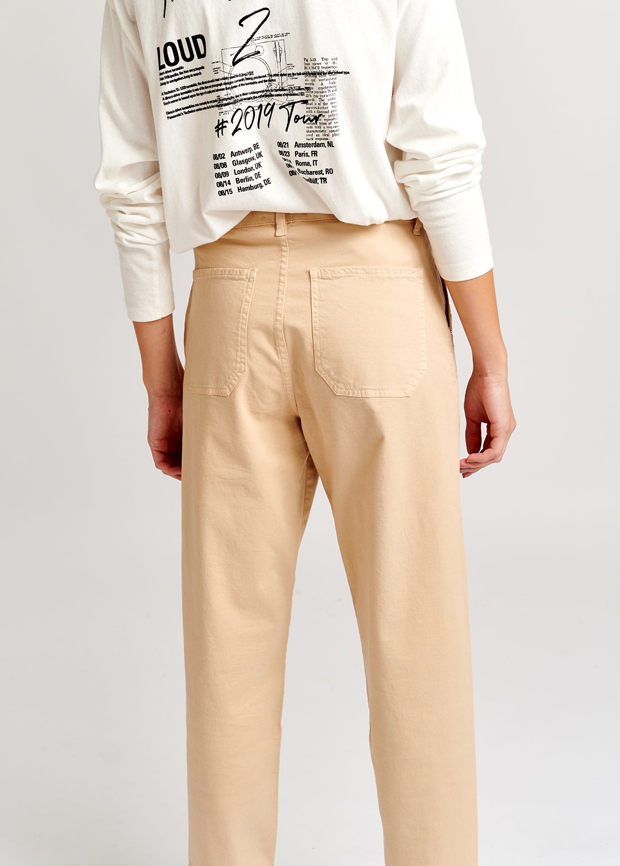 Pantalon taille haute beige RE—SSENTIEL | Essentiel second hand