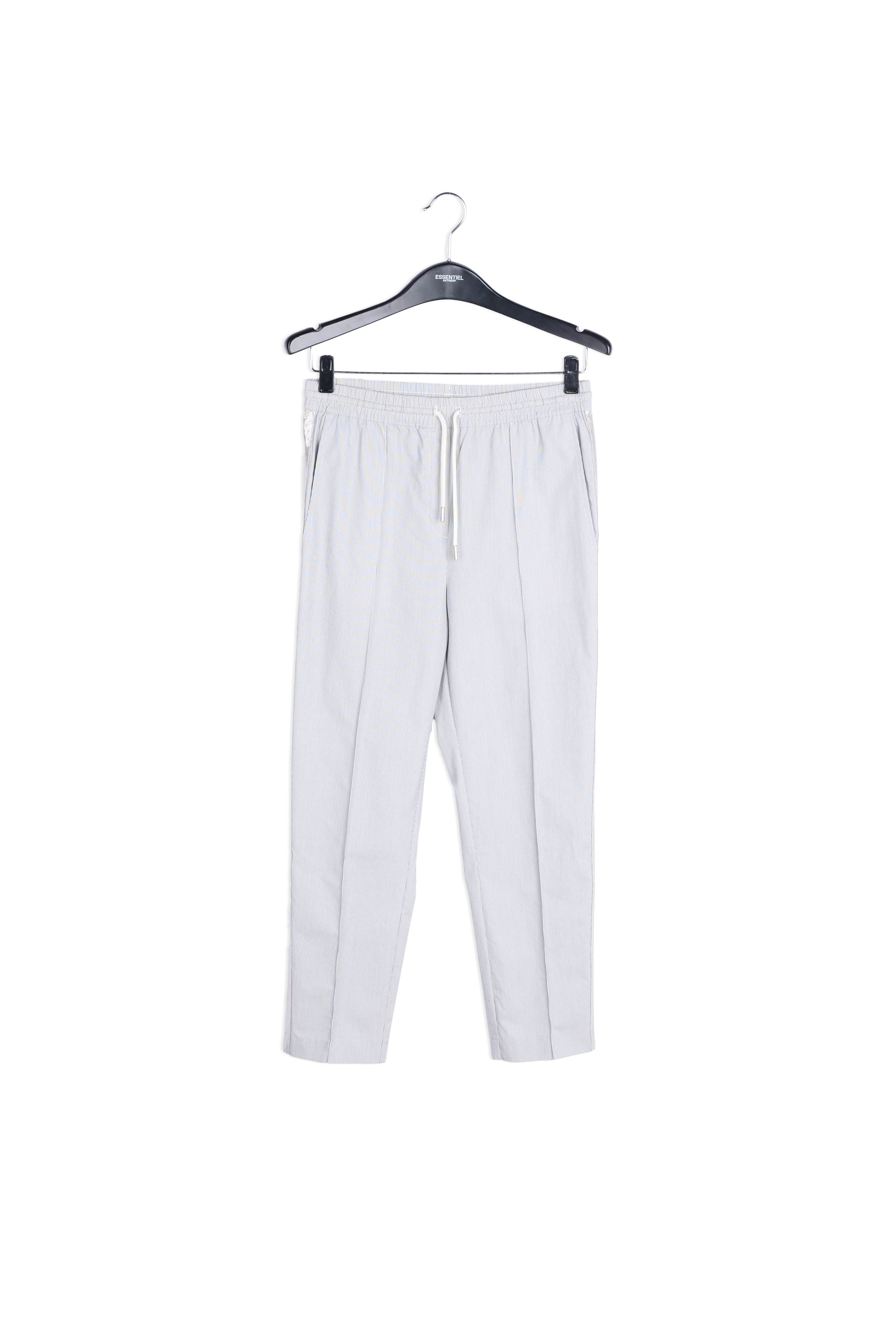 Grijs en gebroken witte ruitjesbroek van katoenmix RE—SSENTIEL | Essentiel second hand