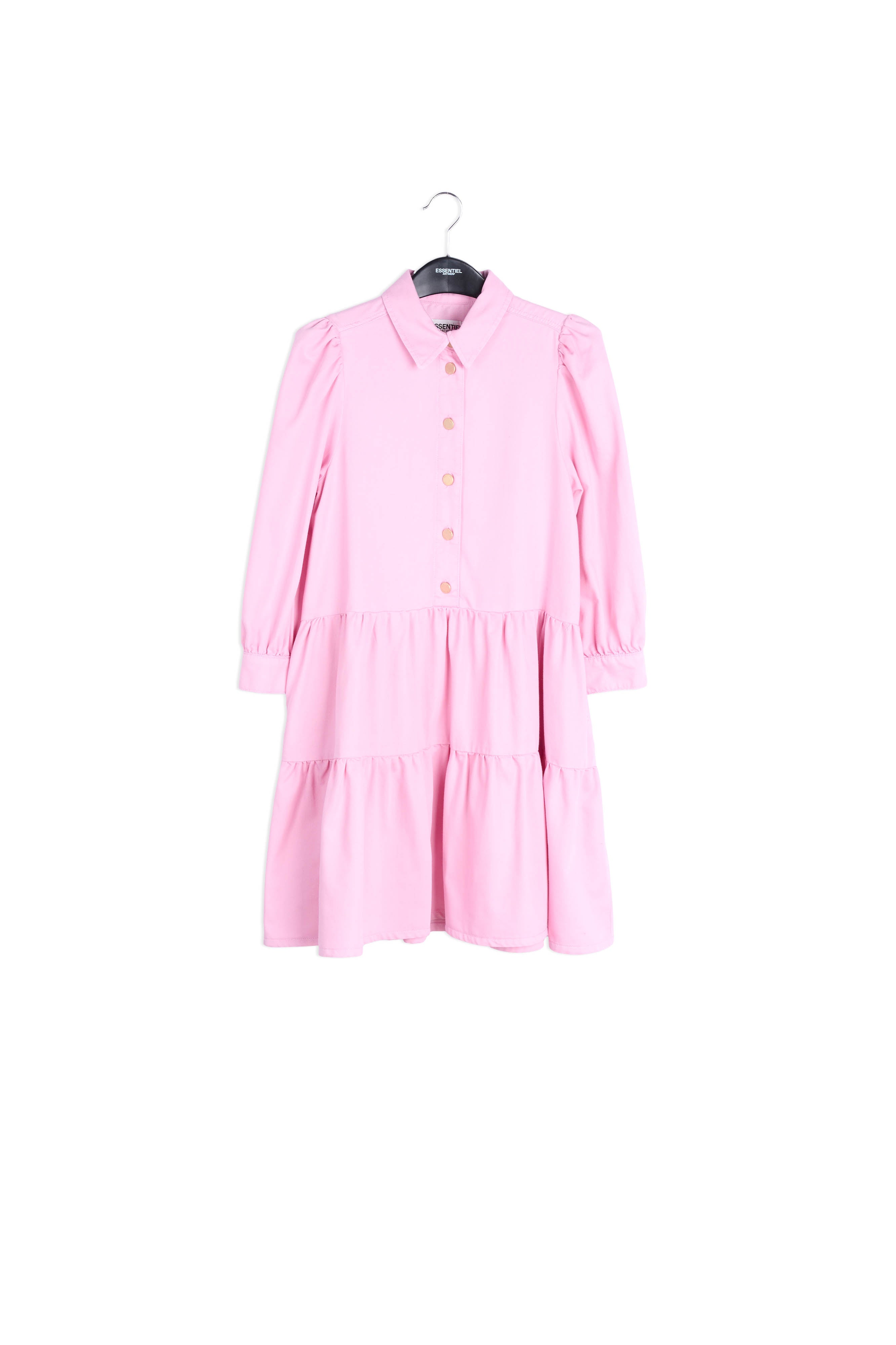 Pink denim A-line mini dress RE—SSENTIEL | Essentiel second hand