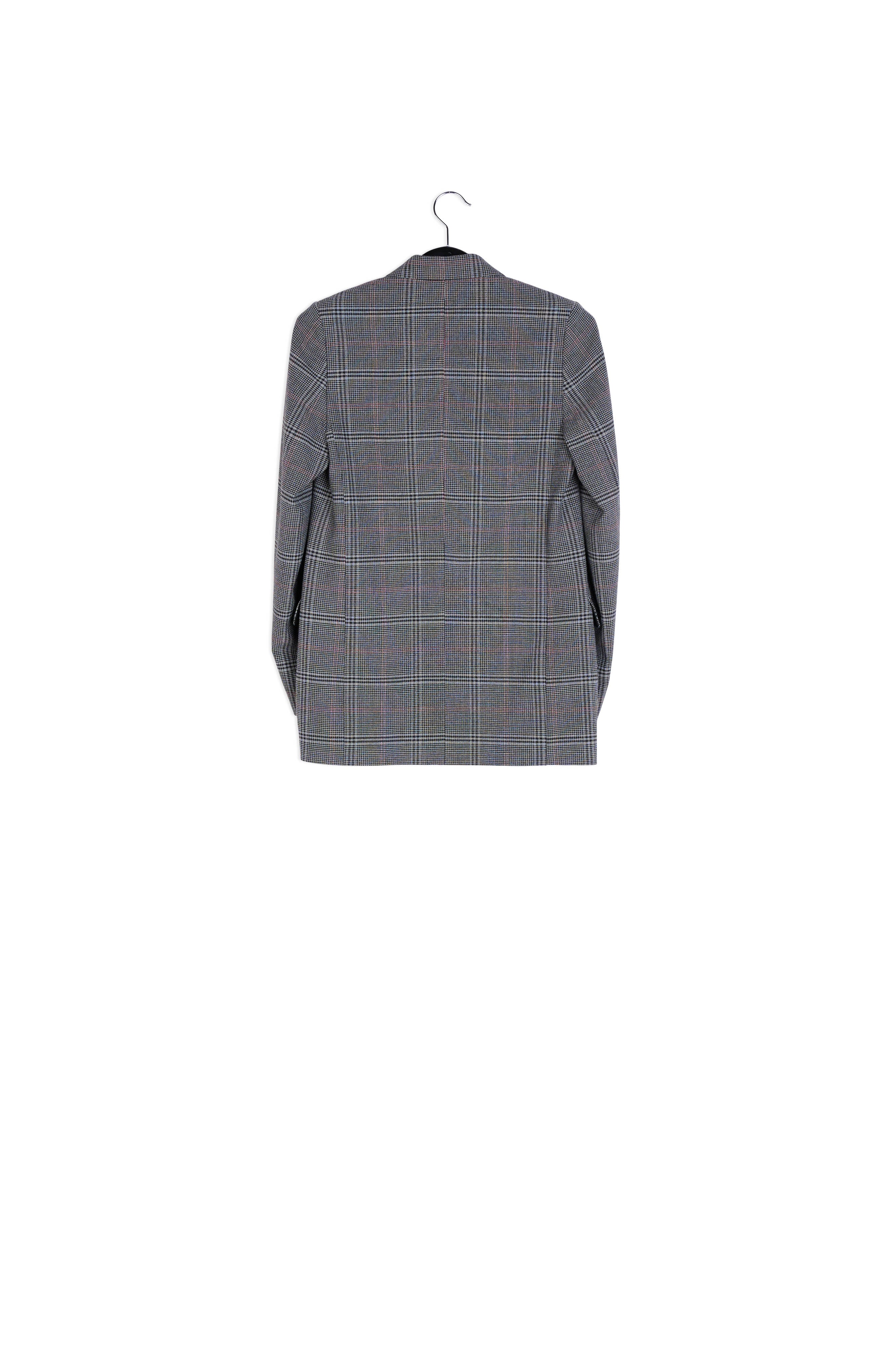 Veste blazer beige croisé à carreaux RE—SSENTIEL | Essentiel second hand