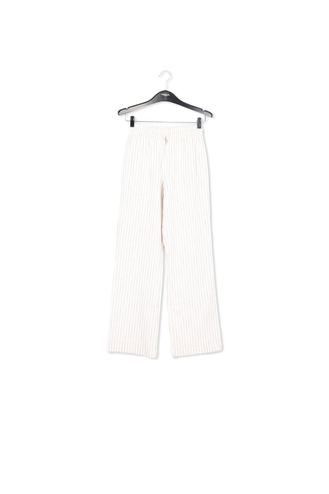 Pantalon blanc cassé à  fines rayures RE—SSENTIEL | Essentiel second hand