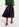 Donkerblauwe faux leren rok met A-lijn Faume - seconde main