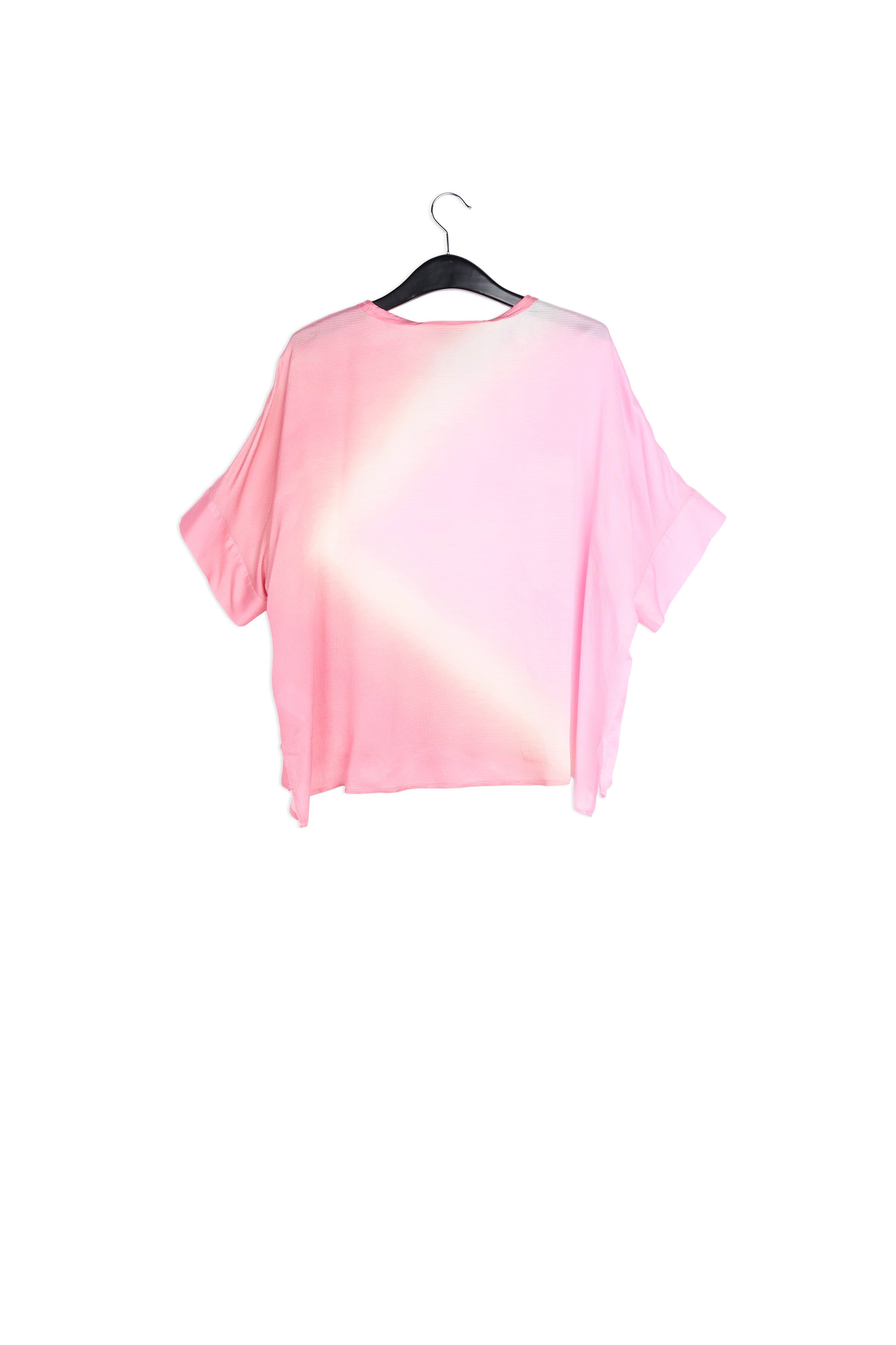 Light pink boxy tie-dye print top RE—SSENTIEL | Essentiel second hand