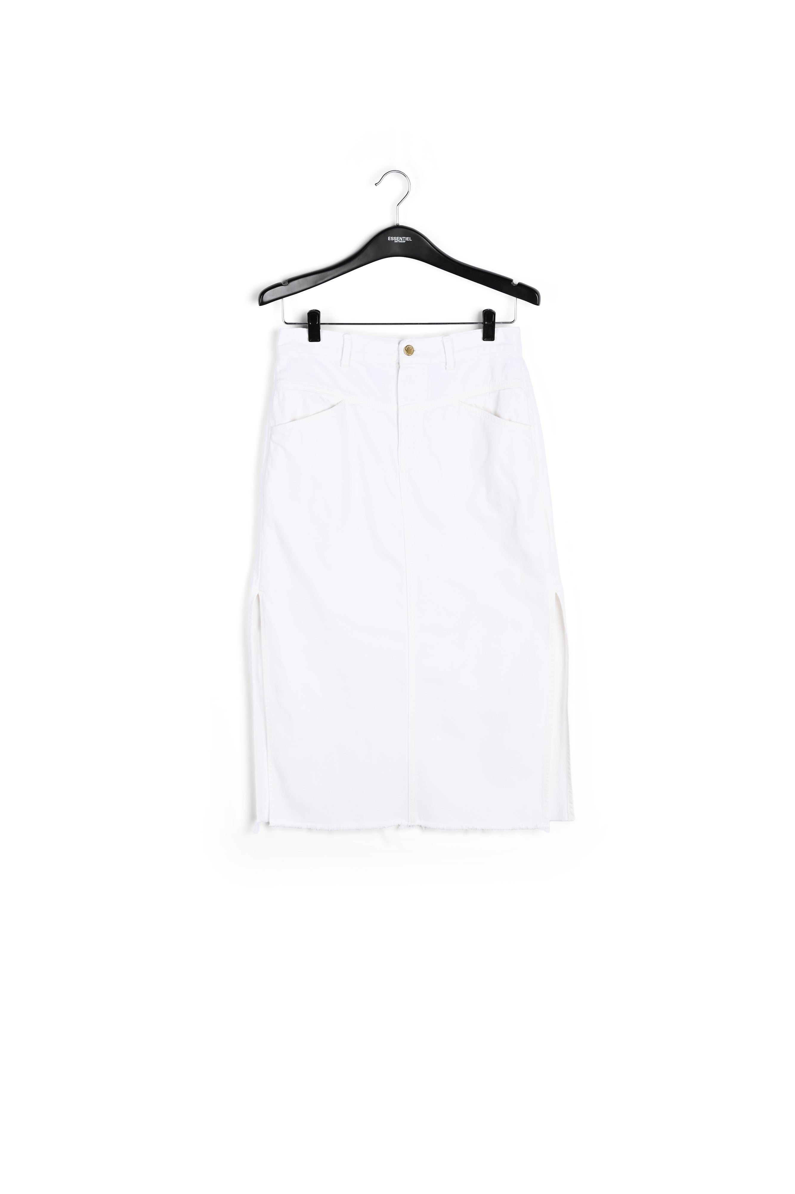 Jupe fourreau en jean blanc cassé RE—SSENTIEL | Essentiel second hand