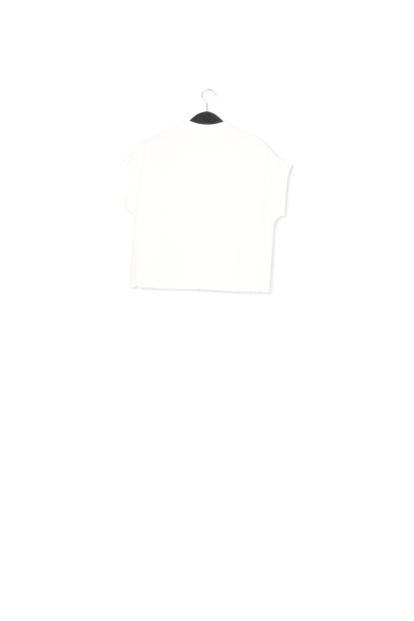 Multicolor striped short-sleeved sweatshirt with rhinestone embellishments RE—SSENTIEL | Essentiel second hand