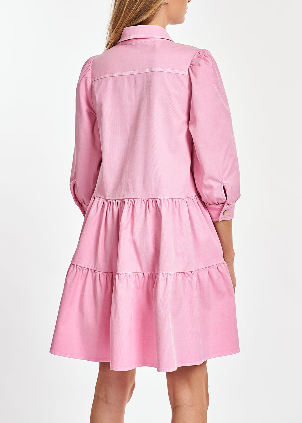 Pink denim A-line mini dress RE—SSENTIEL | Essentiel second hand