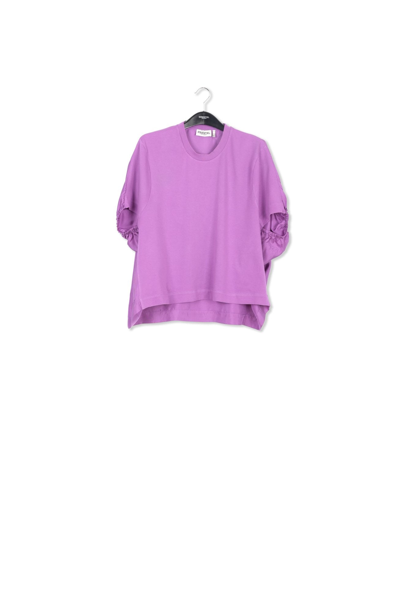 Purple T-shirt with silk back panel RE—SSENTIEL | Essentiel second hand