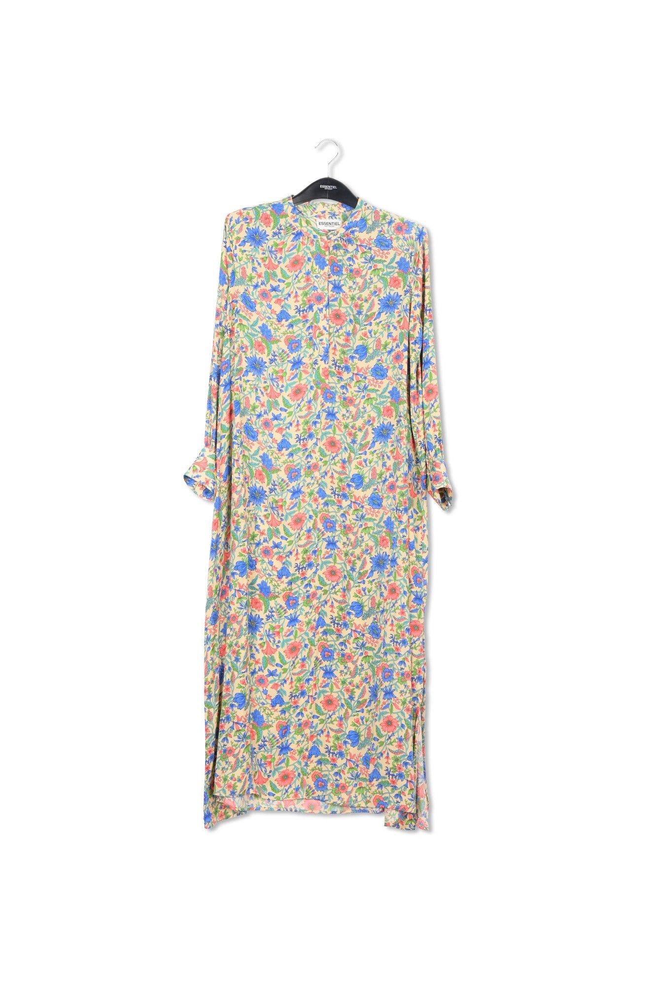 Cream floral-print shirt dress RE—SSENTIEL | Essentiel second hand