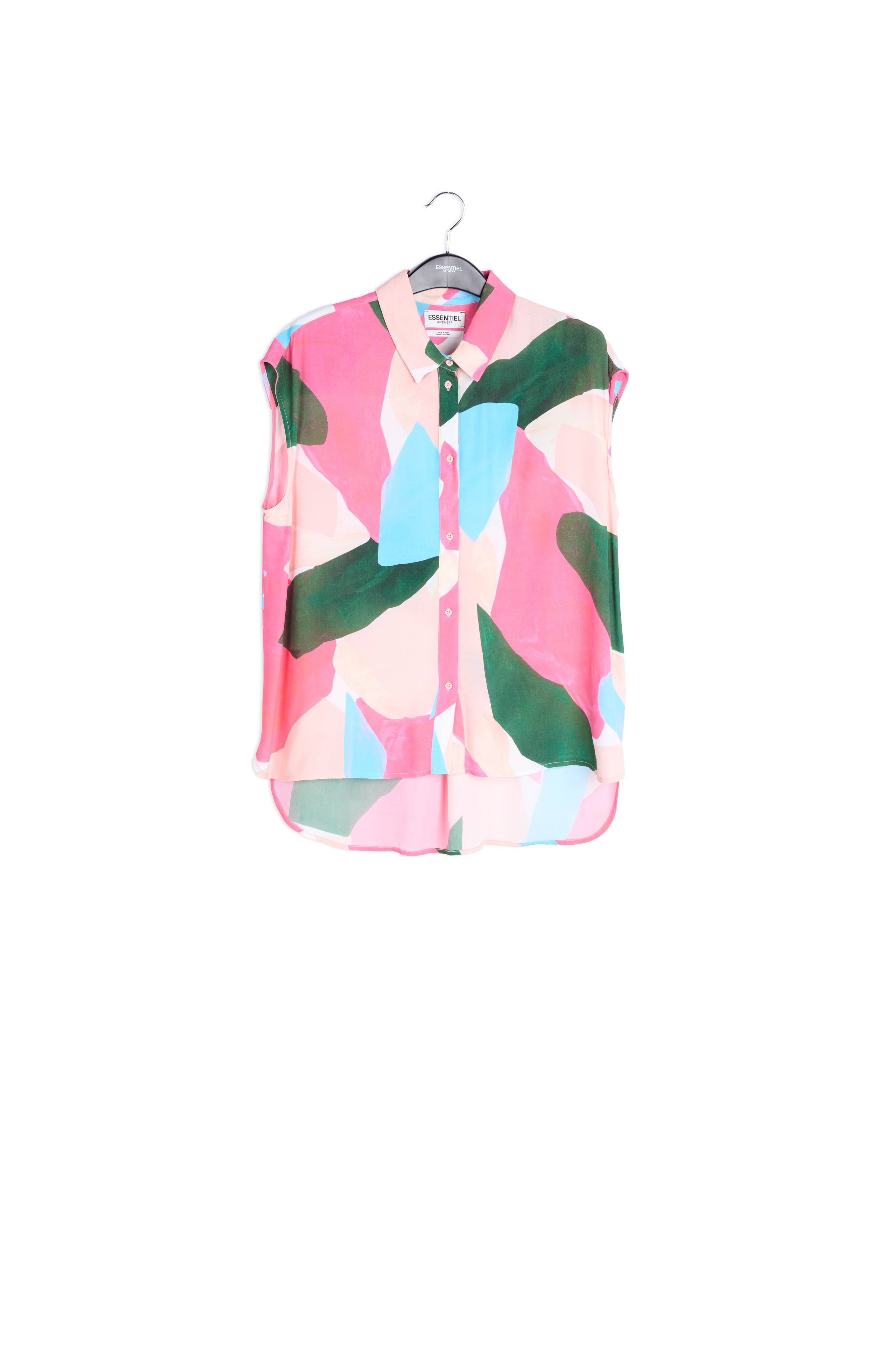 Multicolor sleeveless shirt with graphic print RE—SSENTIEL | Essentiel second hand