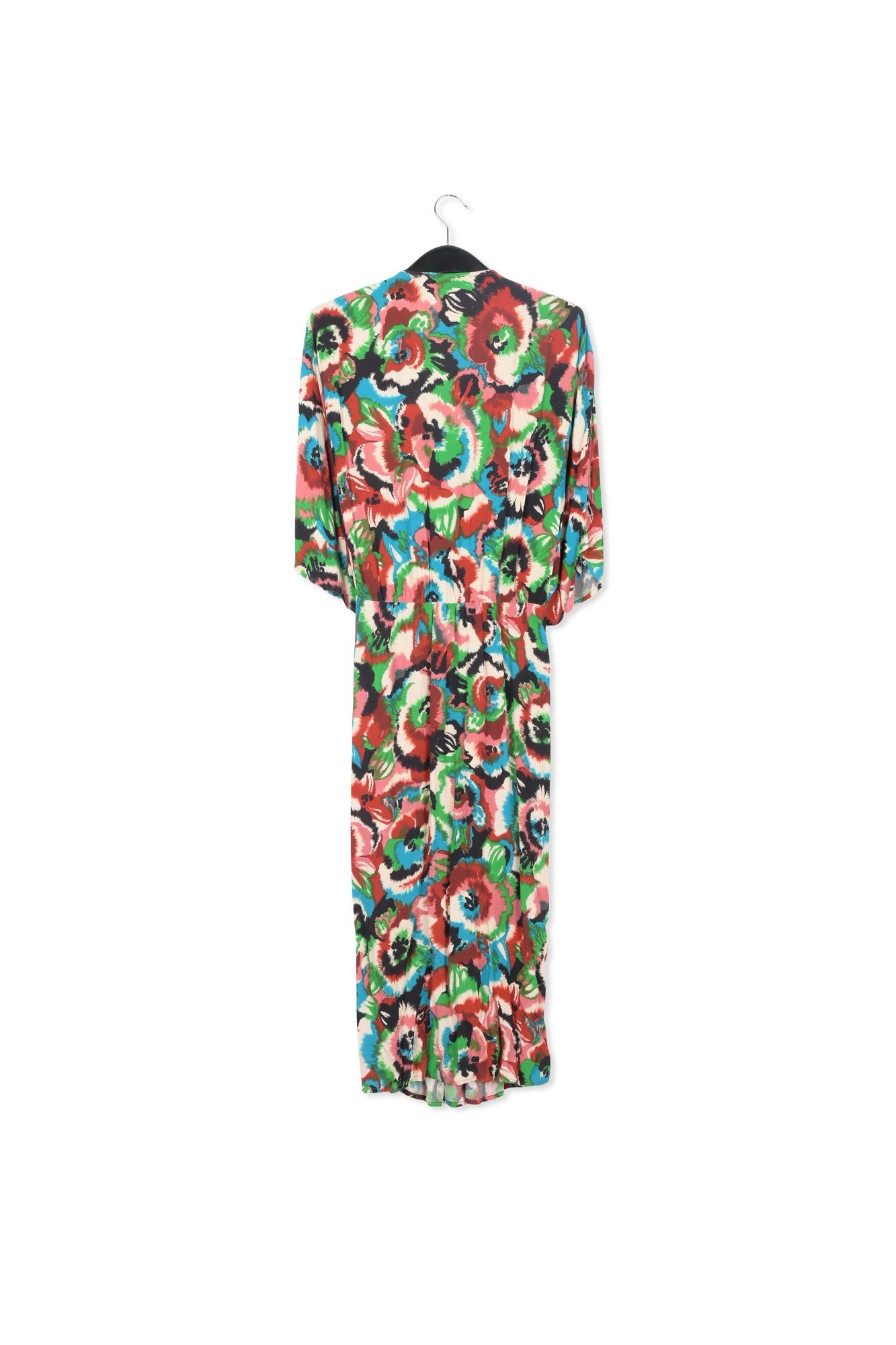 Multicolor kimono dress with floral print RE—SSENTIEL | Essentiel second hand