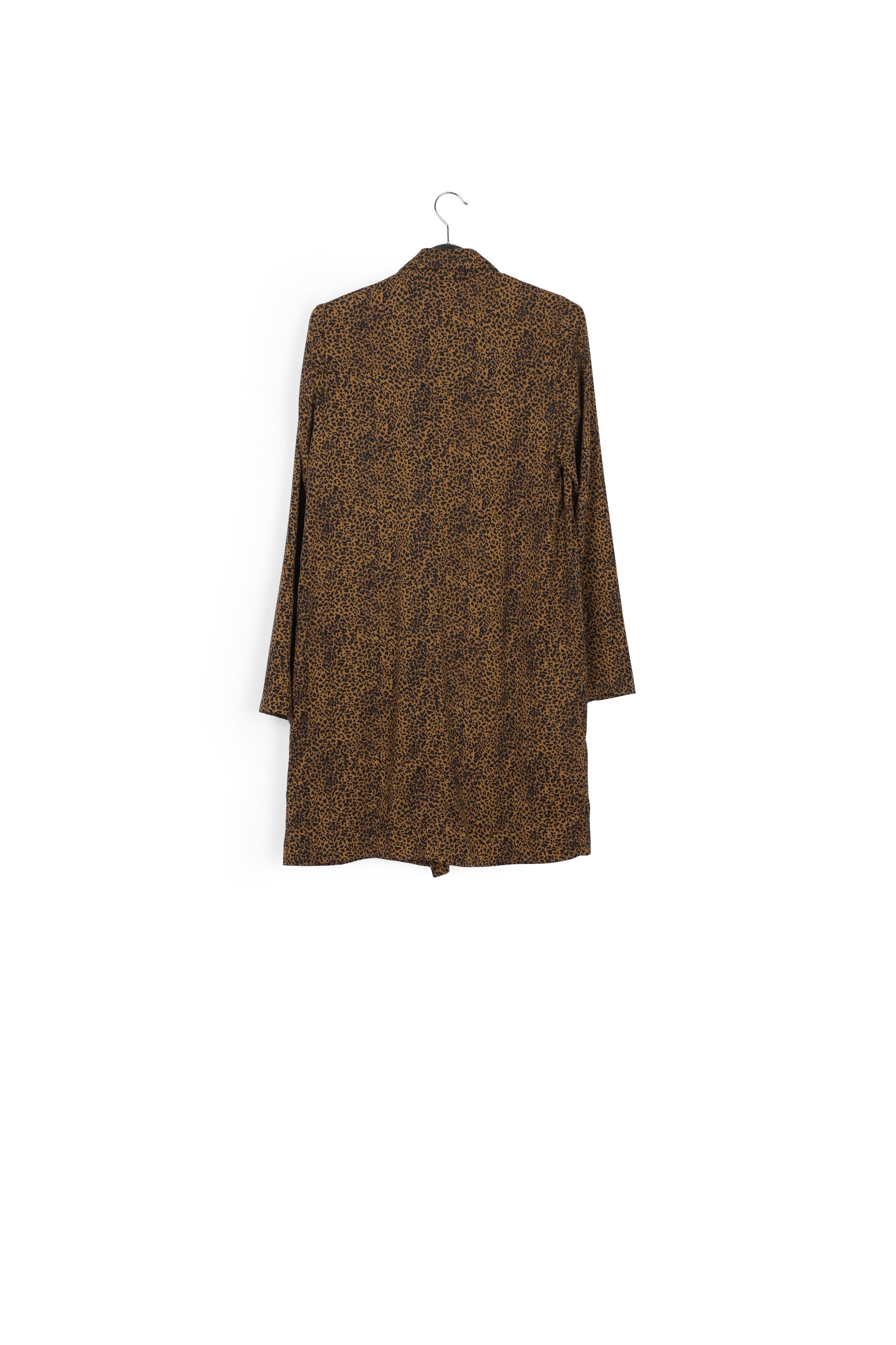 Mini robe croisée foncée à imprimé guépard RE—SSENTIEL | Essentiel second hand