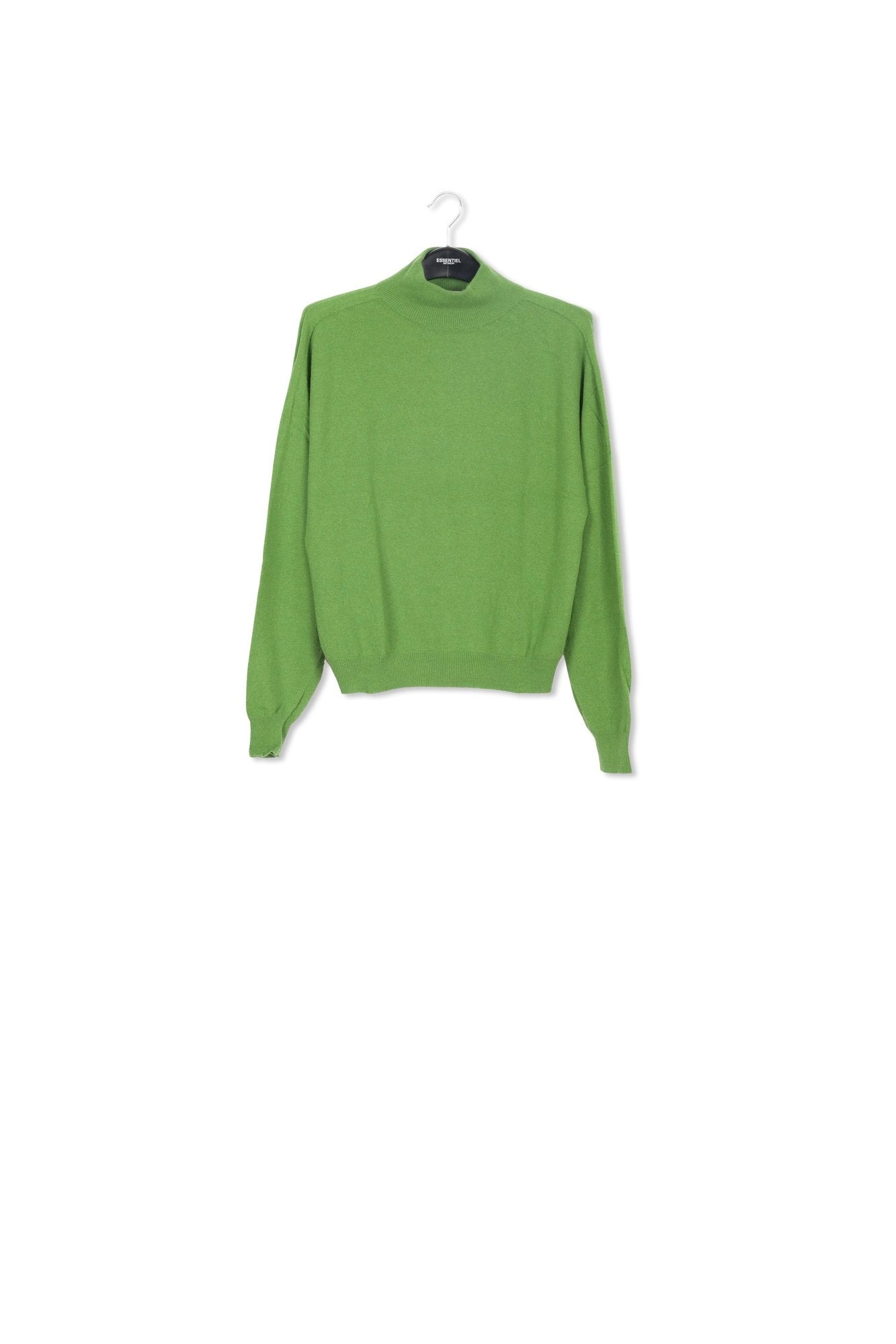 Pull à col roulé vert en mélange de mérinos RE—SSENTIEL | Essentiel second hand