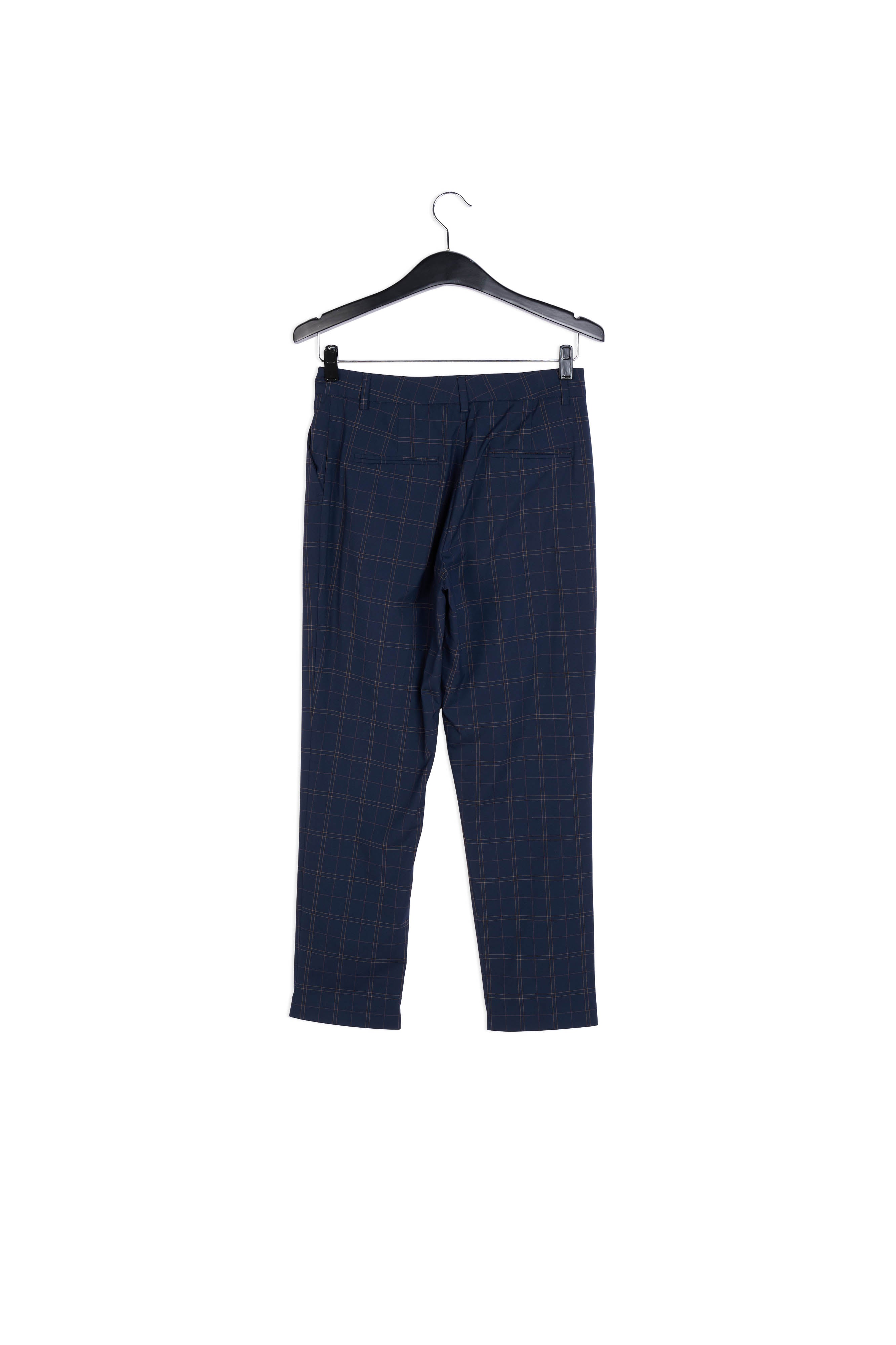 Pantalon bleu foncé à carreaux RE—SSENTIEL | Essentiel second hand