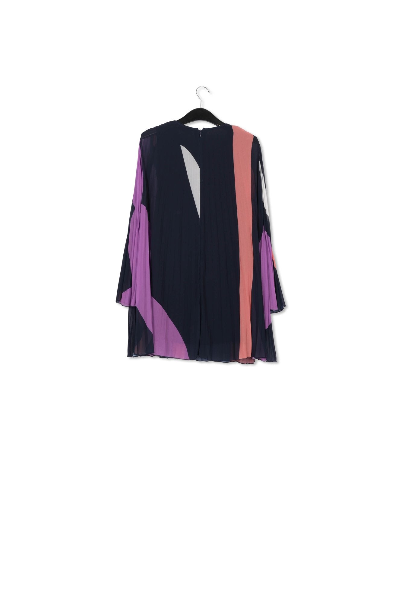 Pink watercolor print plissé mini dress RE—SSENTIEL | Essentiel second hand