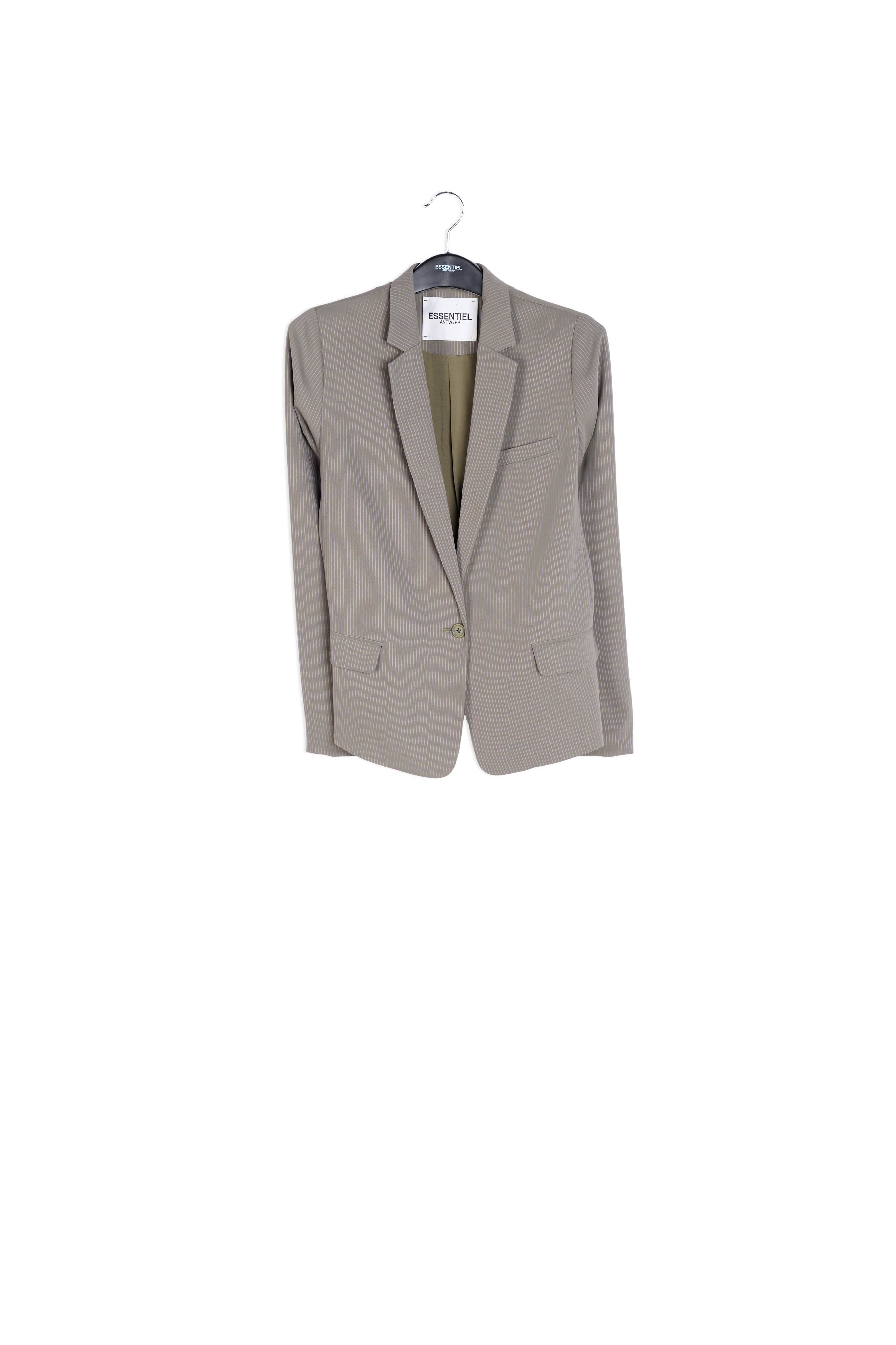 Veste grise à rayures RE—SSENTIEL | Essentiel second hand