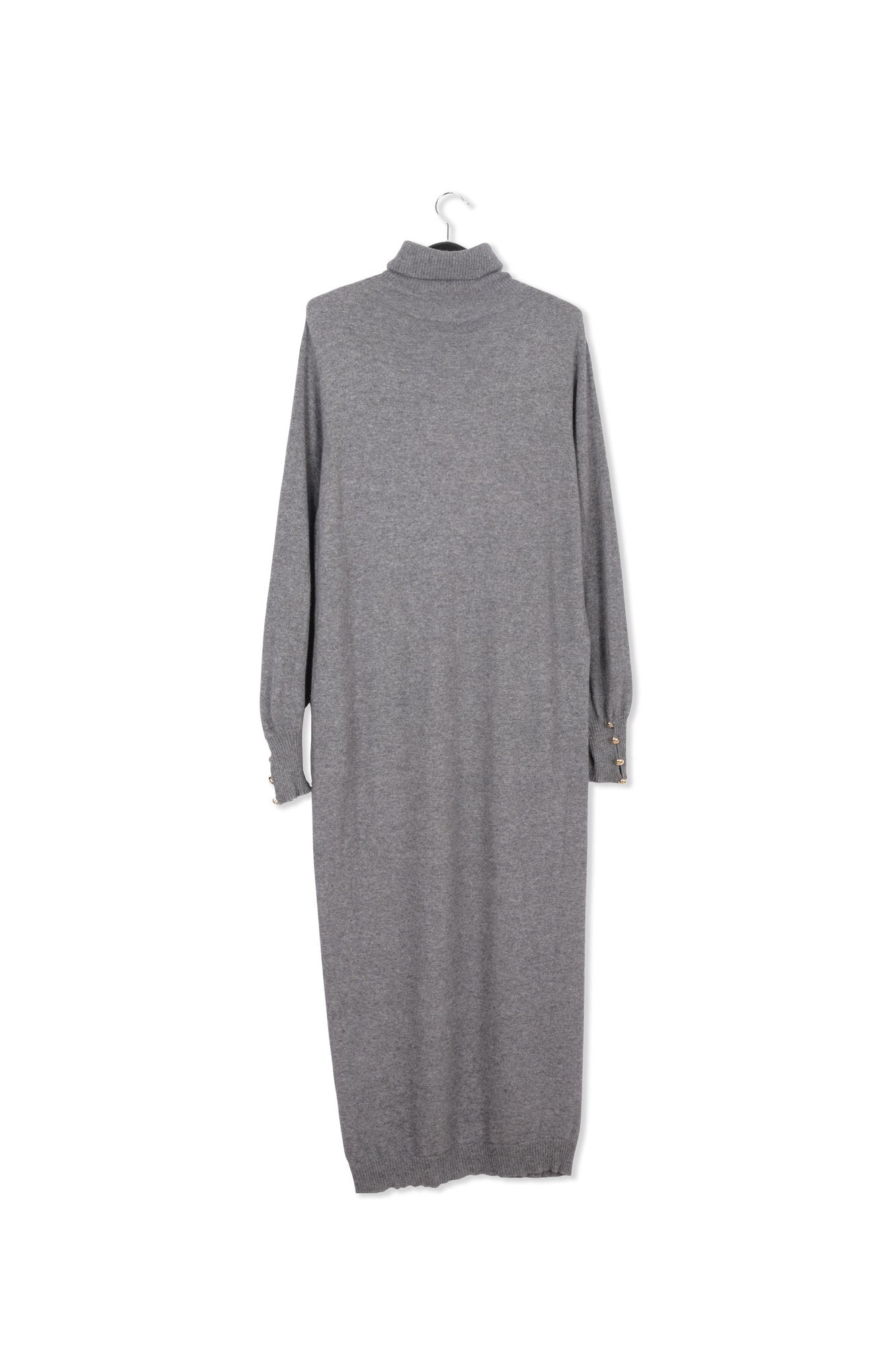 Robe à  col roulé en tricot gris RE—SSENTIEL | Essentiel second hand