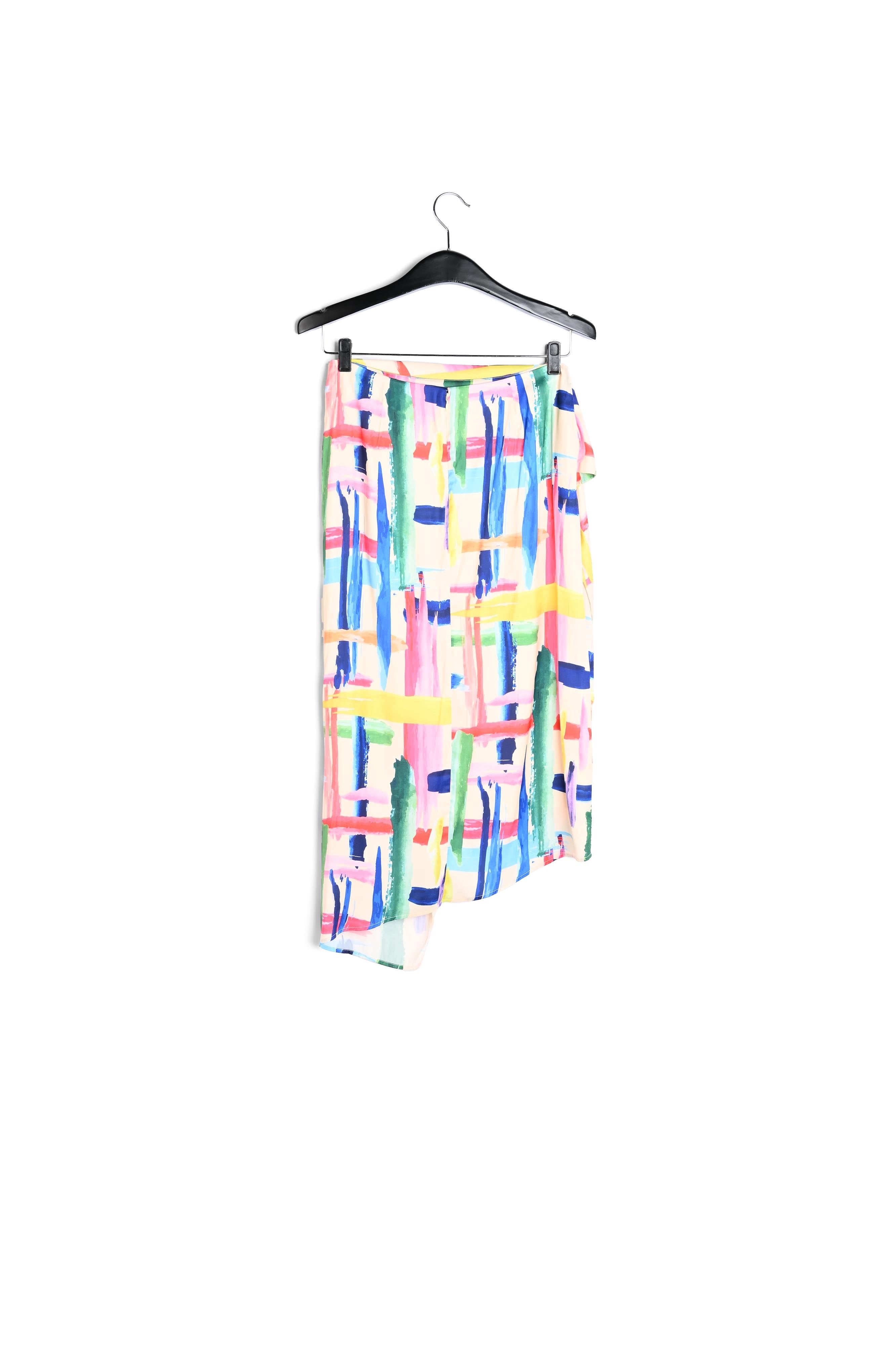 Jupe midi à rayures graphiques multicolores RE—SSENTIEL | Essentiel second hand