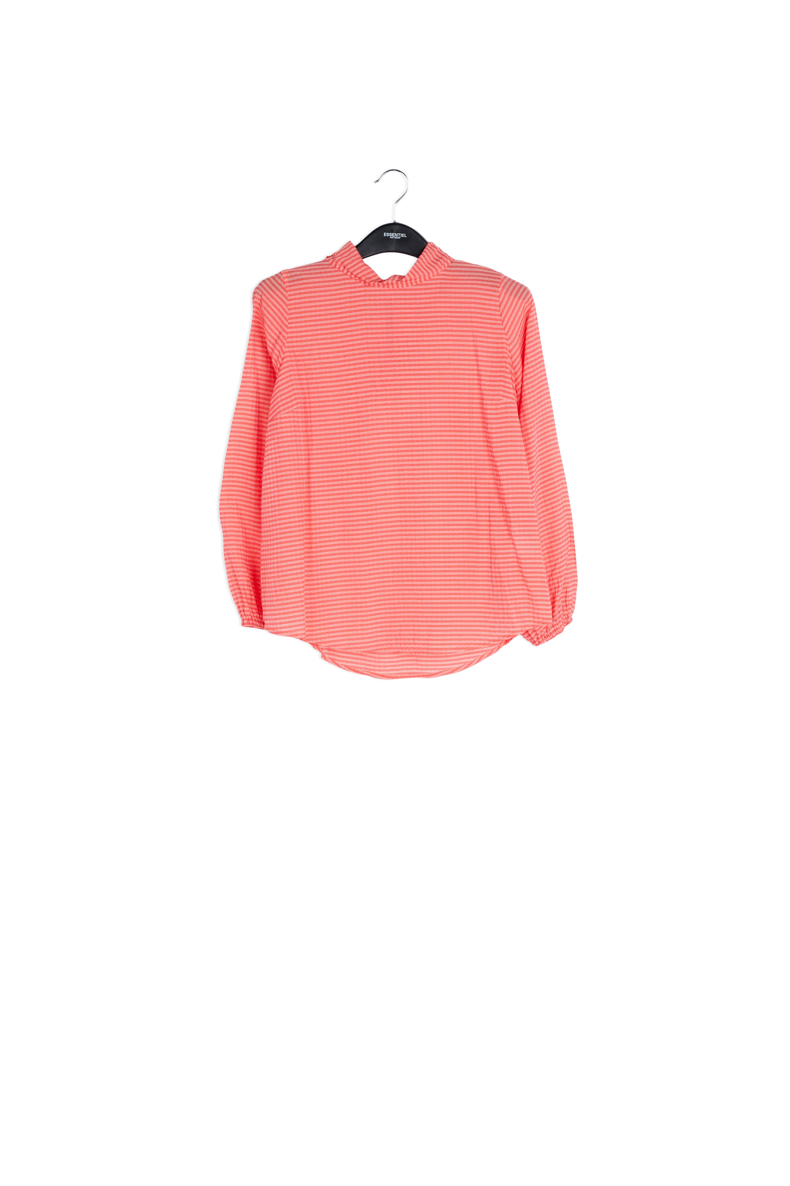 Blouse à carreaux rouges et saumon avec foulard RE—SSENTIEL | Essentiel second hand