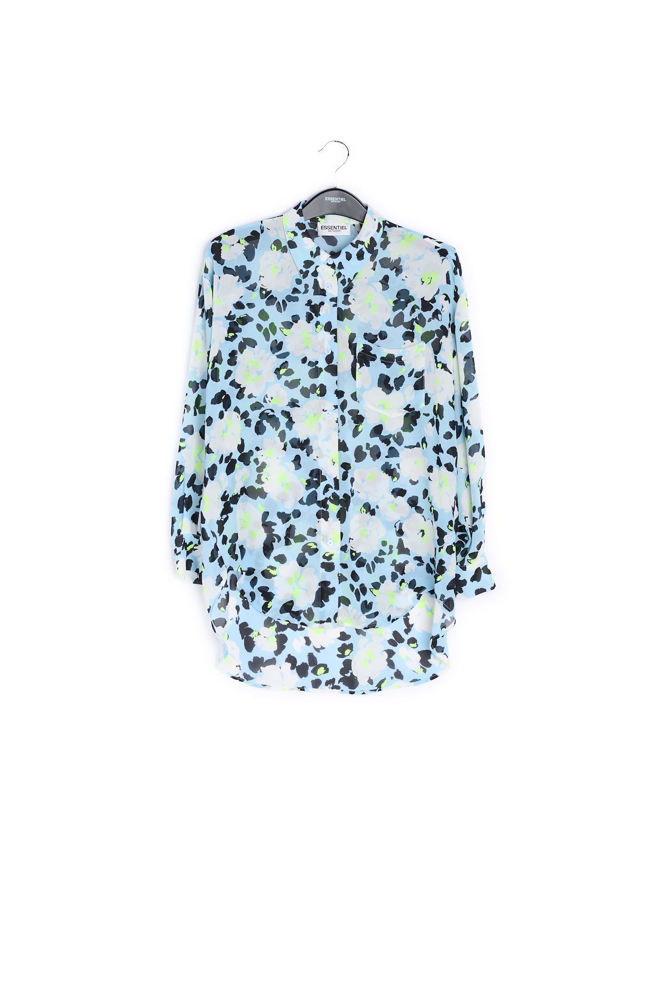 Light blue floral-print shirt RE—SSENTIEL | Essentiel second hand