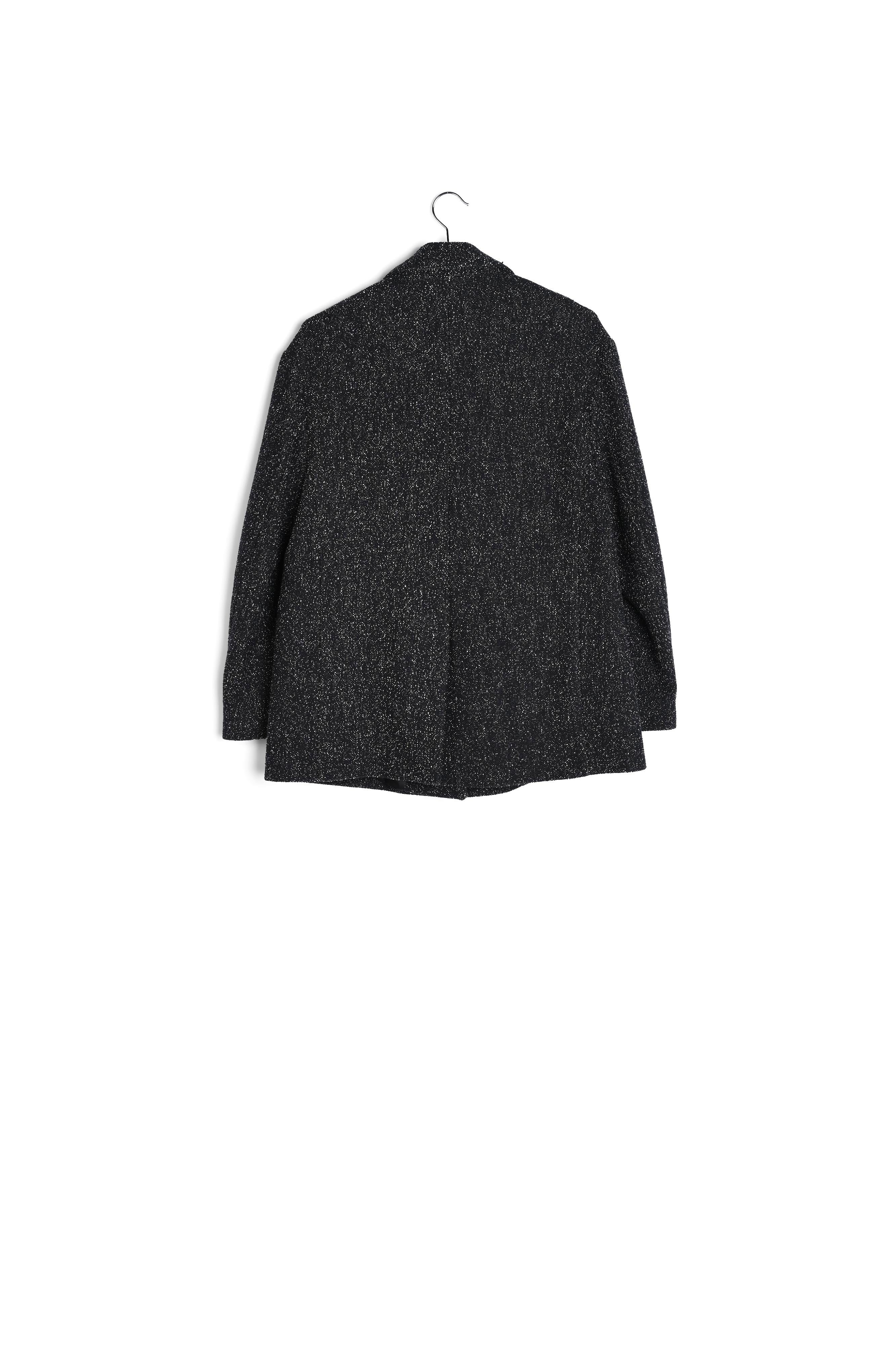 Black oversized bouclé blazer RE—SSENTIEL | Essentiel second hand
