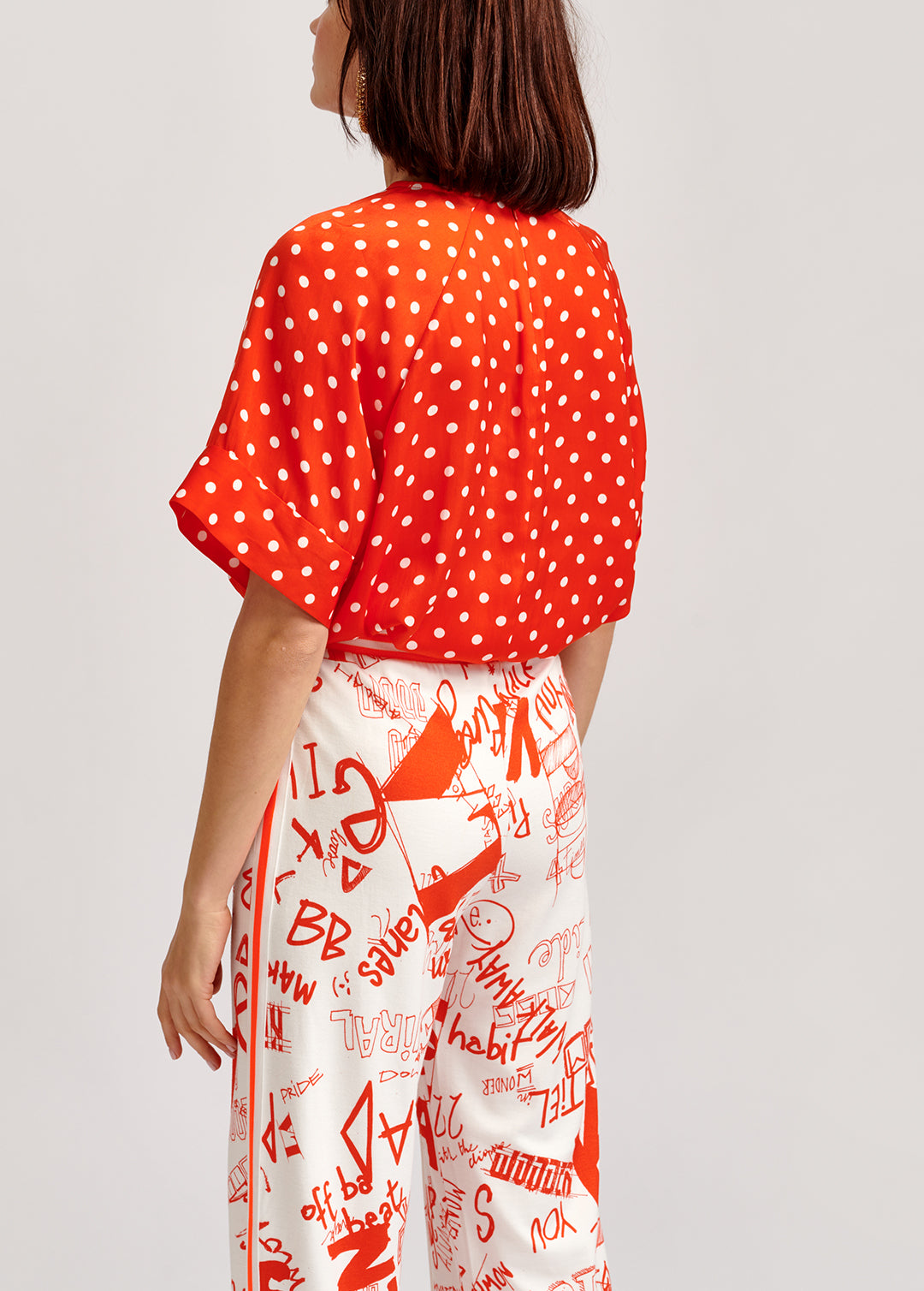 Rode top met stippen RE—SSENTIEL | Essentiel second hand