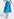 Blue and white polka-dotted midi skirt Faume - seconde main