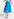 Blue and white polka-dotted midi skirt Faume - seconde main
