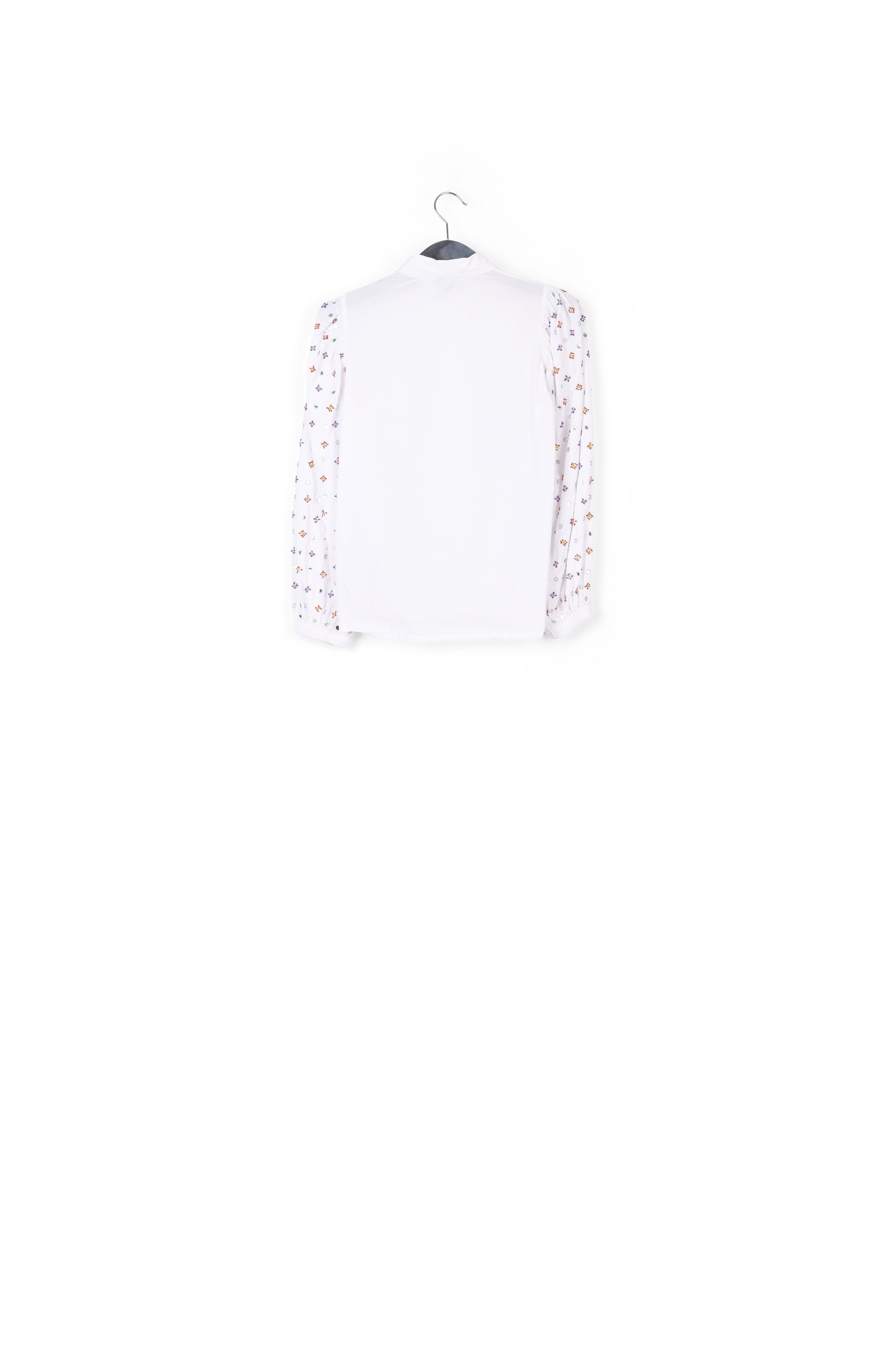 Chemise blanche aux manches rebrodées RE—SSENTIEL | Essentiel second hand