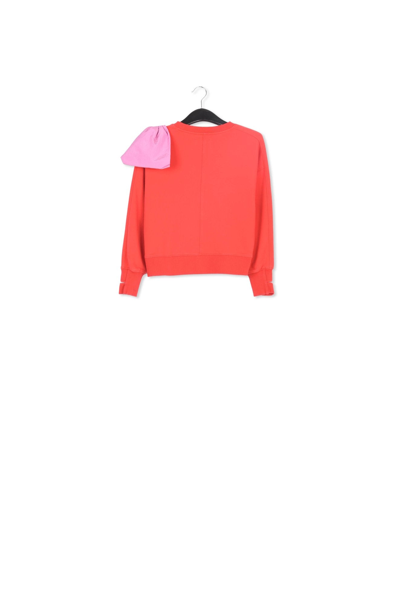 Sweatshirt rouge avec noeud rose RE—SSENTIEL | Essentiel second hand