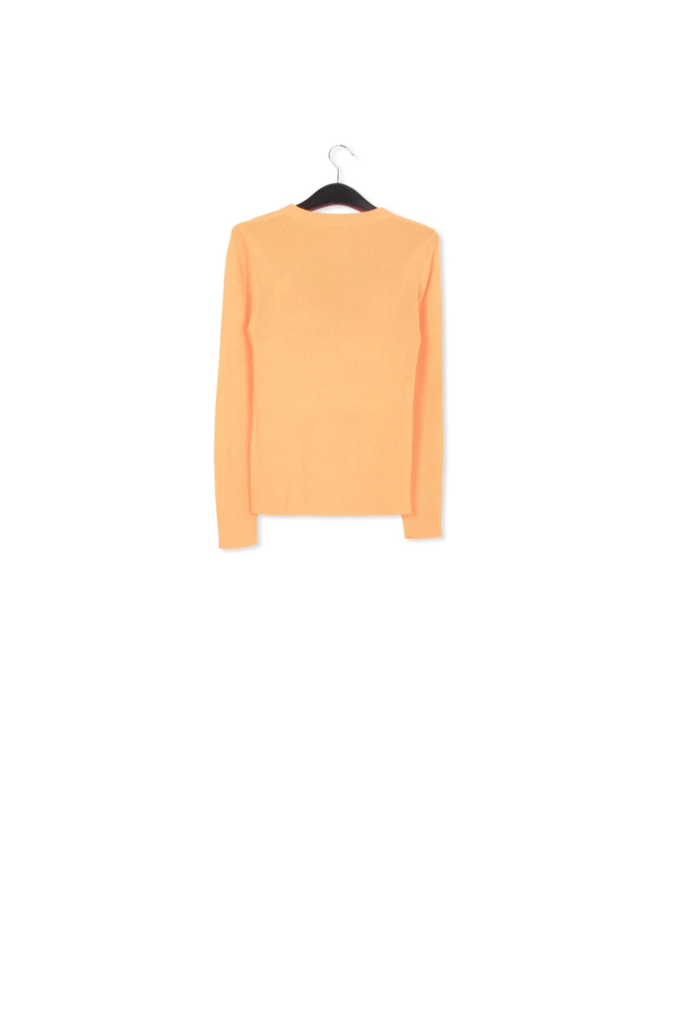 Neon orange rib-knitted sweater RE—SSENTIEL | Essentiel second hand