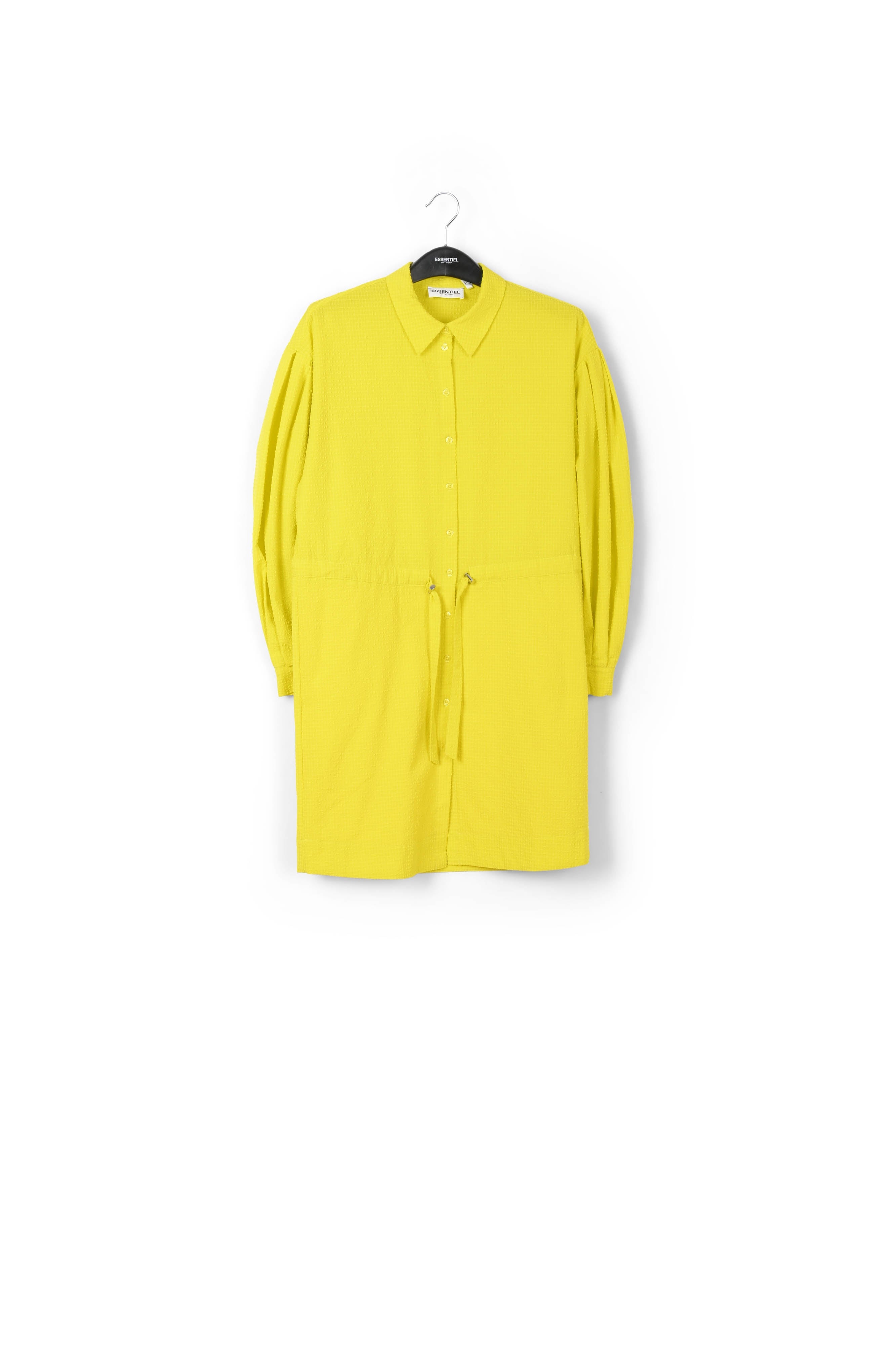 Yellow mini dress with voluminous sleeves RE—SSENTIEL | Essentiel second hand