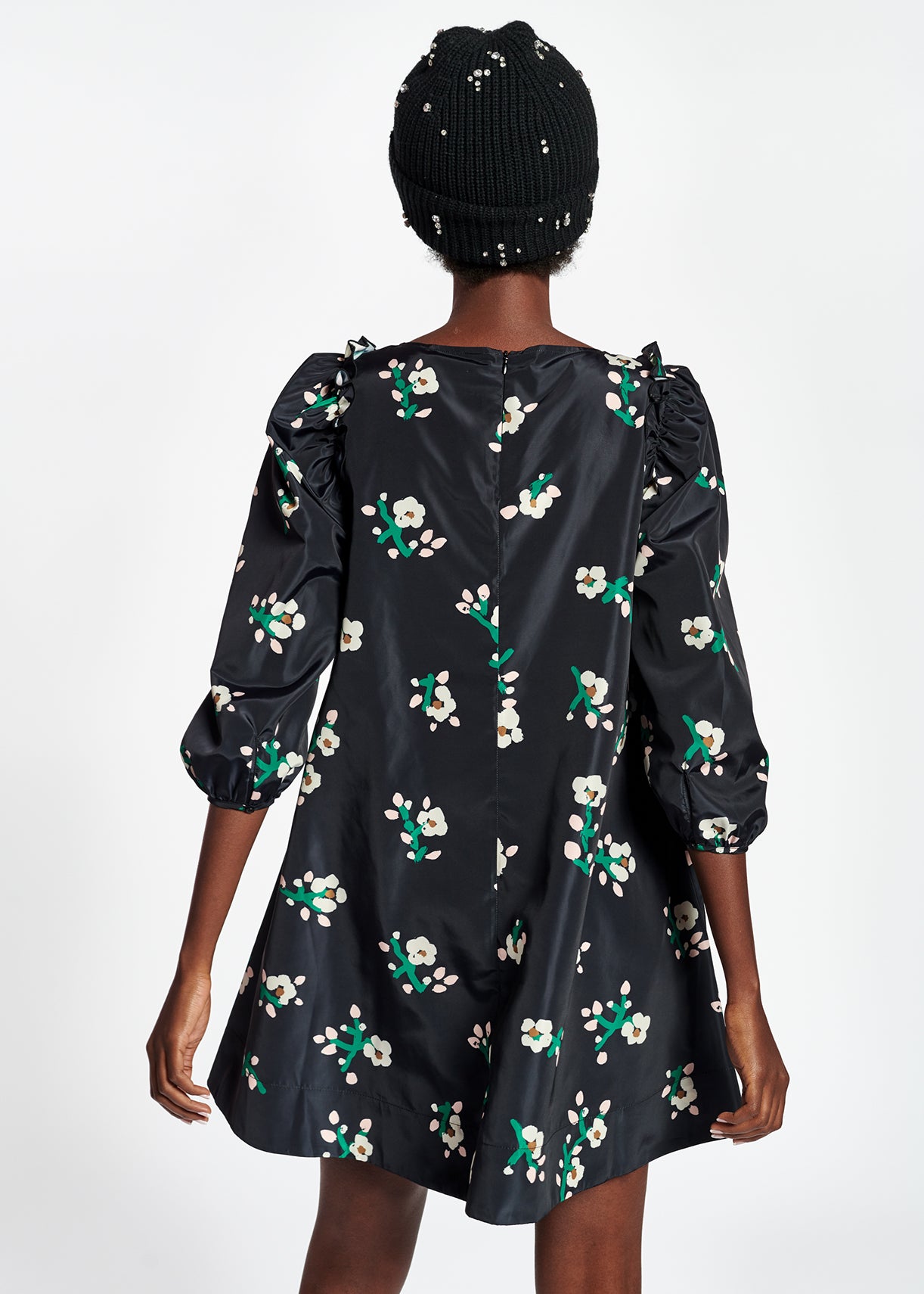 Black taffeta mini dress RE—SSENTIEL | Essentiel second hand