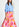 Pink and yellow plissé midi skirt Faume - seconde main