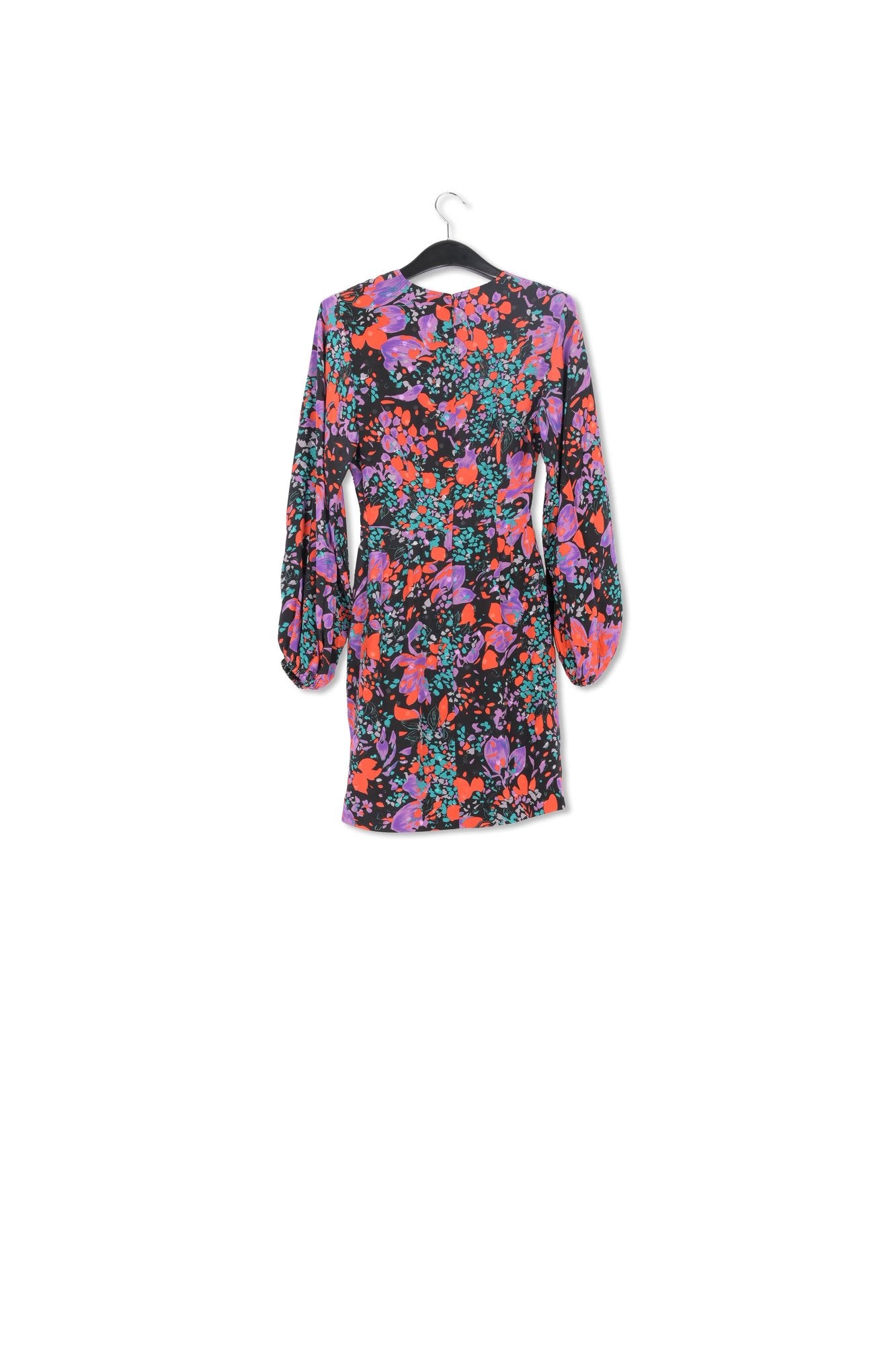 Black silk jacquard mini dress RE—SSENTIEL | Essentiel second hand