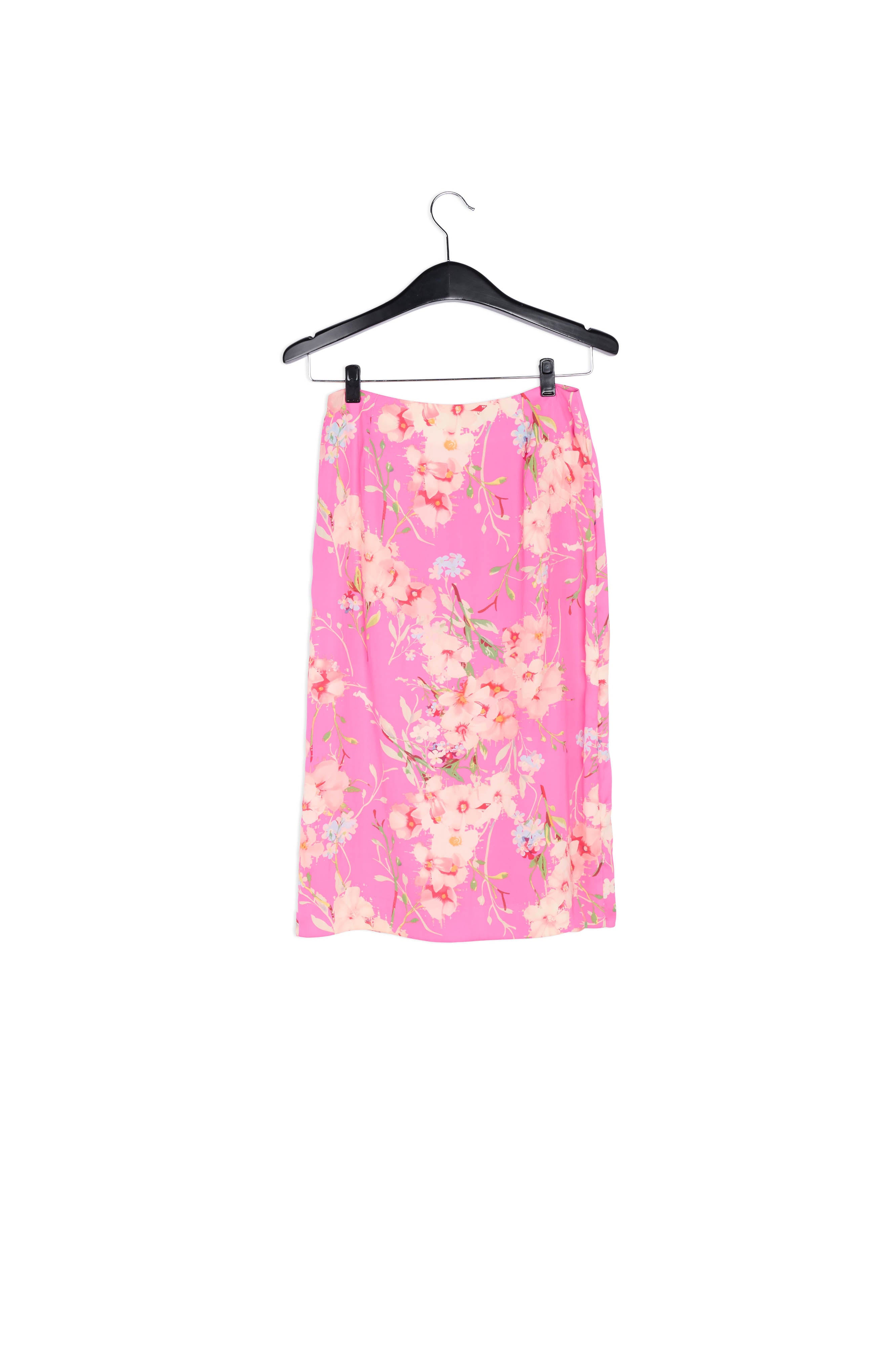 Jupe portefeuille rose à fleurs RE—SSENTIEL | Essentiel second hand