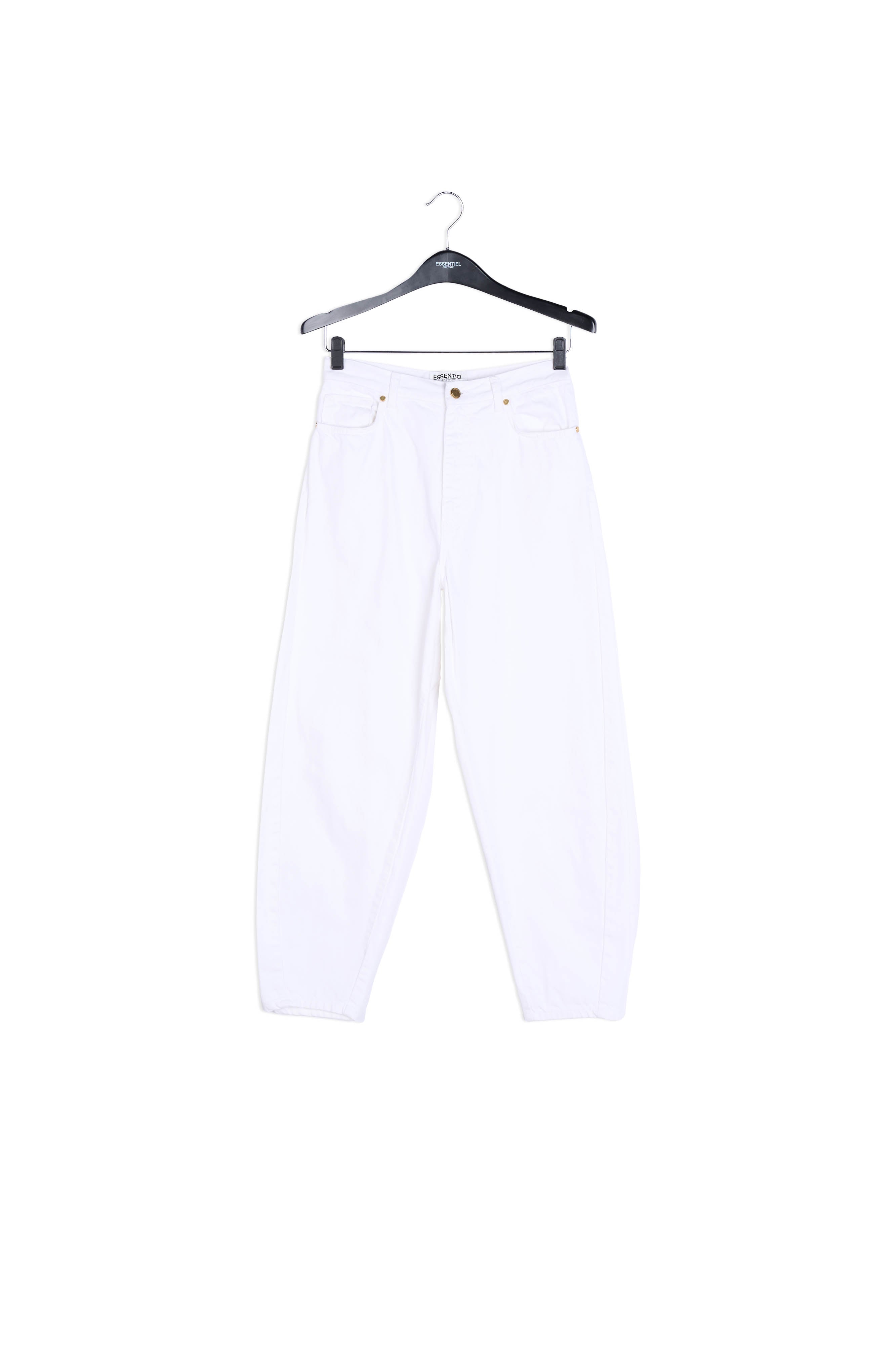 Jean blanc cassé à coupe ample et taille haute RE—SSENTIEL | Essentiel second hand