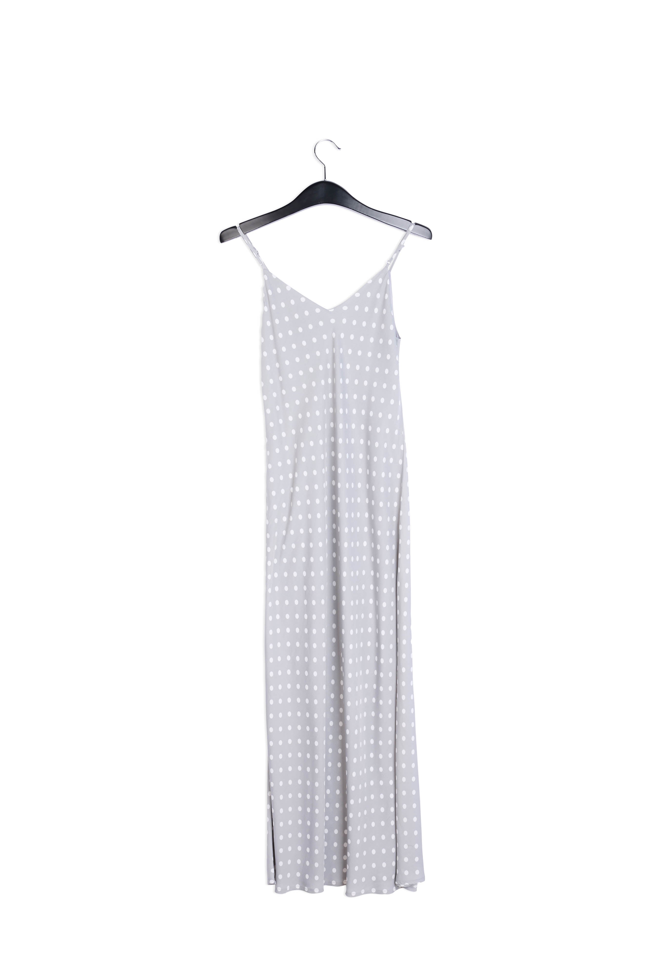 Grey polka dot slip dress RE—SSENTIEL | Essentiel second hand