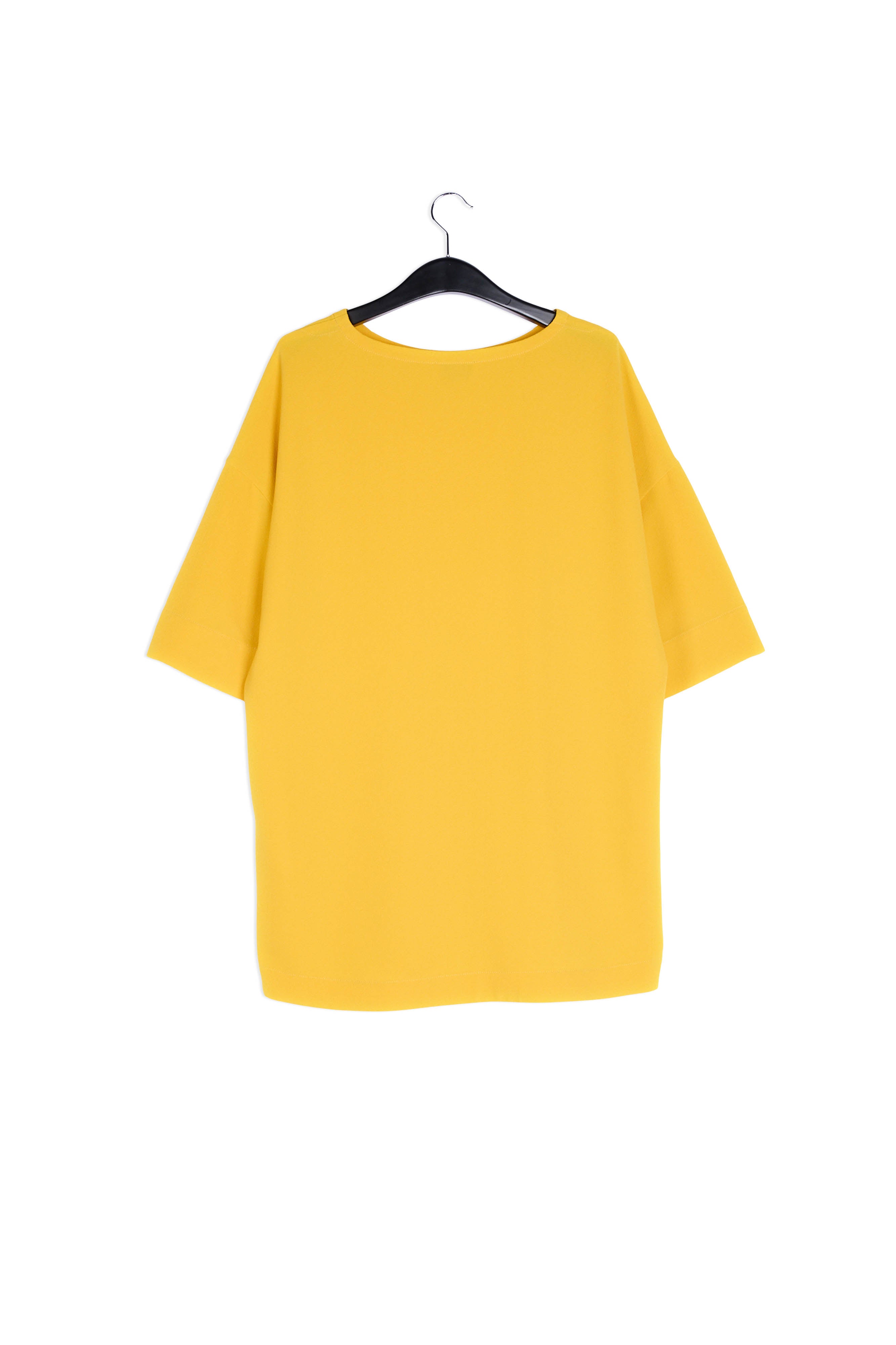 Yellow straight cut mini dress RE—SSENTIEL | Essentiel second hand